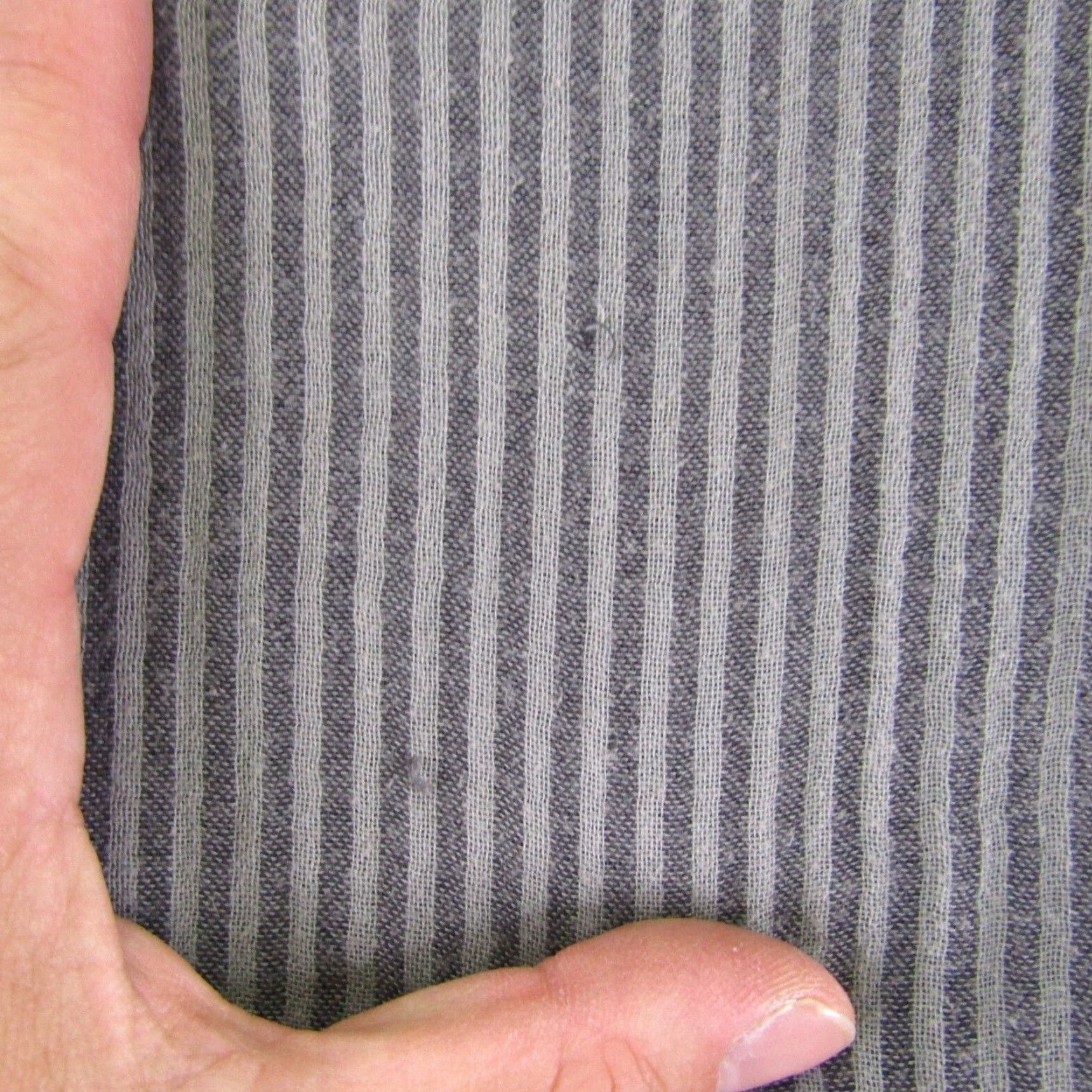 Carbon2Cobalt Carbon 2 Cobalt Mens Large Gray Striped Flannel Button Up Shirt Size US L / EU 52-54 / 3 - 7 Thumbnail