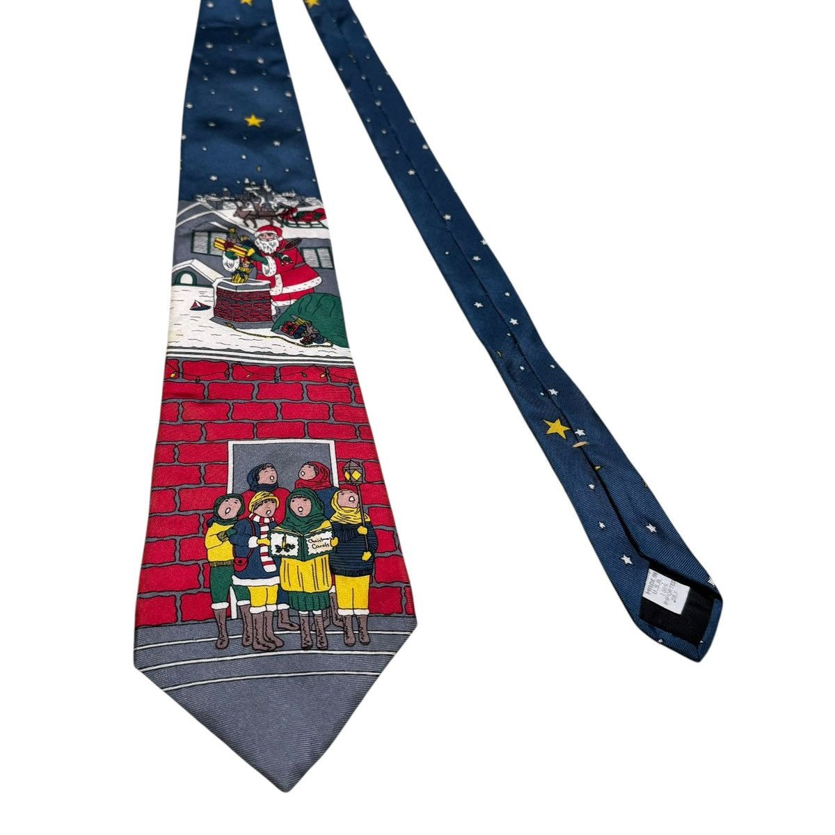 Dillard's × Vintage Vintage Dillards Mens Necktie Silk Tie Christmas Santa Size ONE SIZE - 3 Thumbnail