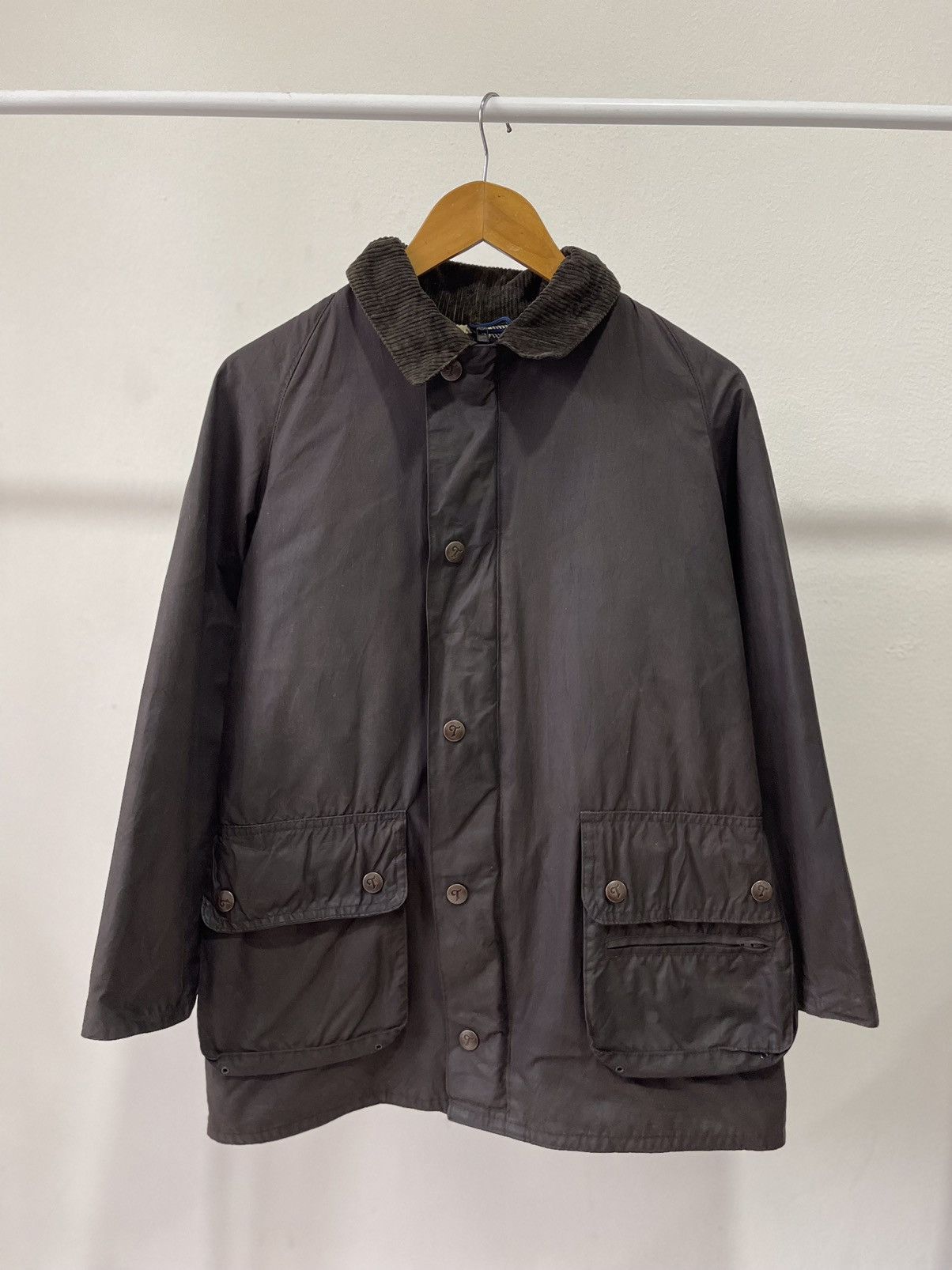 Barbour × Vintage 80s An Original British Thorndale Garment Waxed Jacket Size US M / EU 48-50 / 2 - 4 Thumbnail