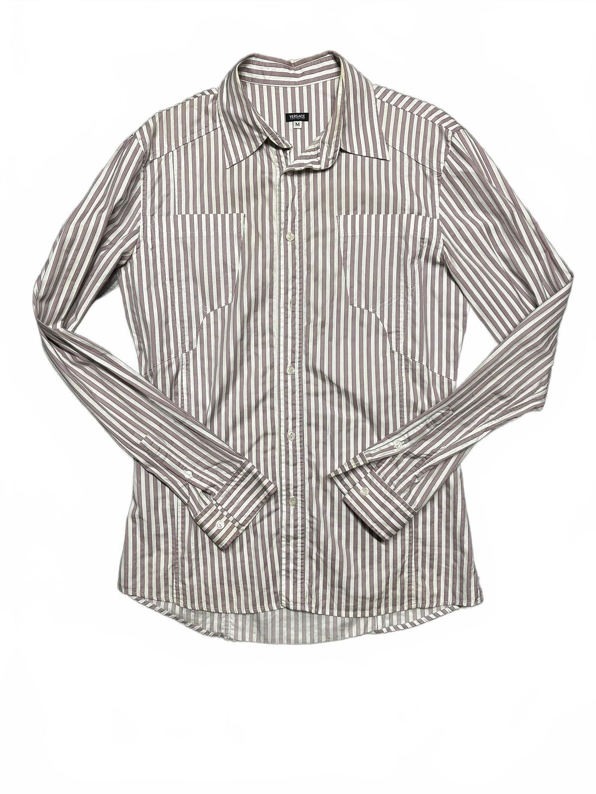 Versace Versace Striped Long Sleeve Shirt - Medium Size US M / EU 48-50 / 2 - 2 Thumbnail