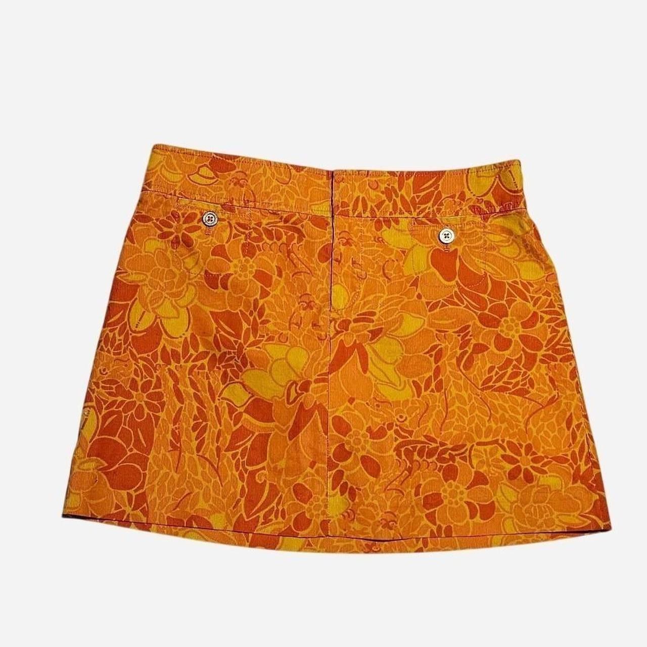 Lilly Pulitzer 90s does 60s boho twee orange corduroy mini skirt deadstock Size 26" / US 2 / IT 38 - 1 Thumbnail