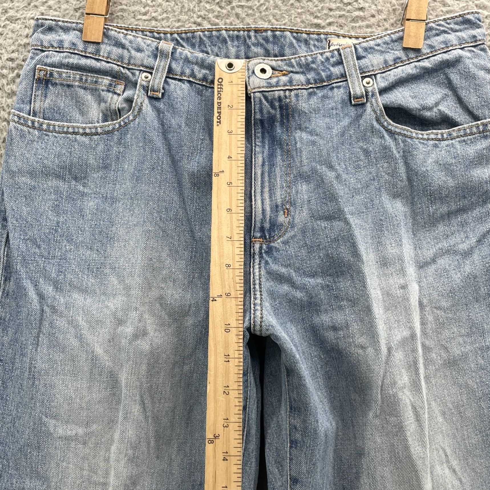 Polo Ralph Lauren VINTAGE Polo Ralph Lauren Jeans Co. Women's 12 34x32 Baggy 90s Y2K Streetwear Workwear Blue Denim Shirt Jeans Co. Polo Sayurday Mens Womens Girls Boys Size 34" / US 12 / IT 48 - 5 Thumbnail