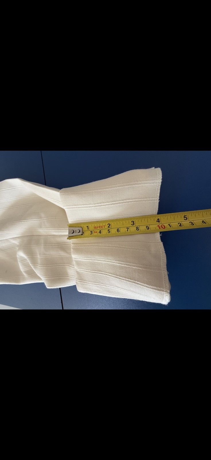 Saint Laurent Paris $1.35k SS22 Saint Laurent ivory pinstripe suit tuxedo pants Size 38L - 17 Thumbnail