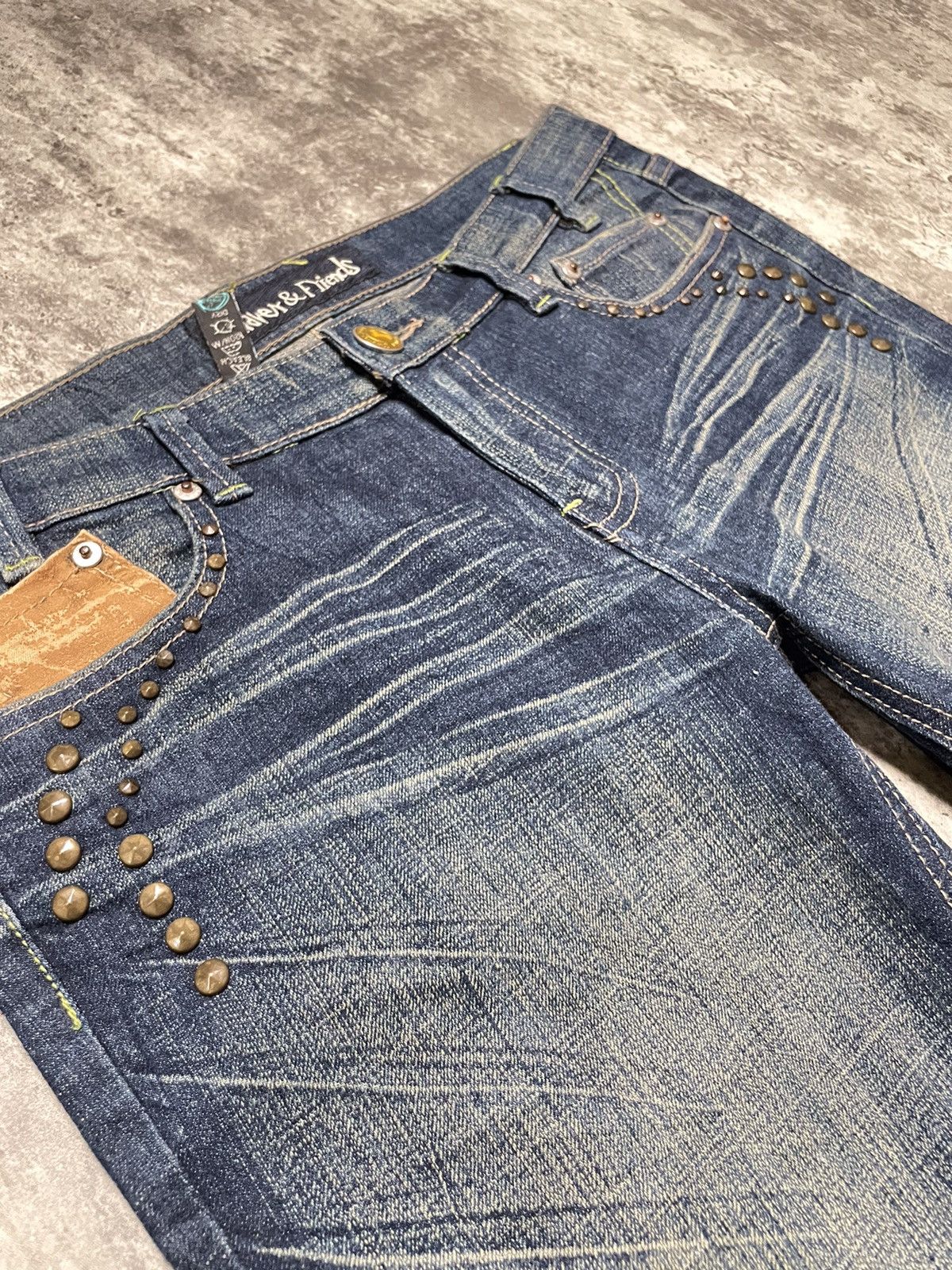 If Six Was Nine × Japanese Brand × Le Grande Bleu (L.G.B.) Japanese Flare Studded Jeans L. Waver KmRii lgb Style Size US 30 / EU 46 - 4 Thumbnail