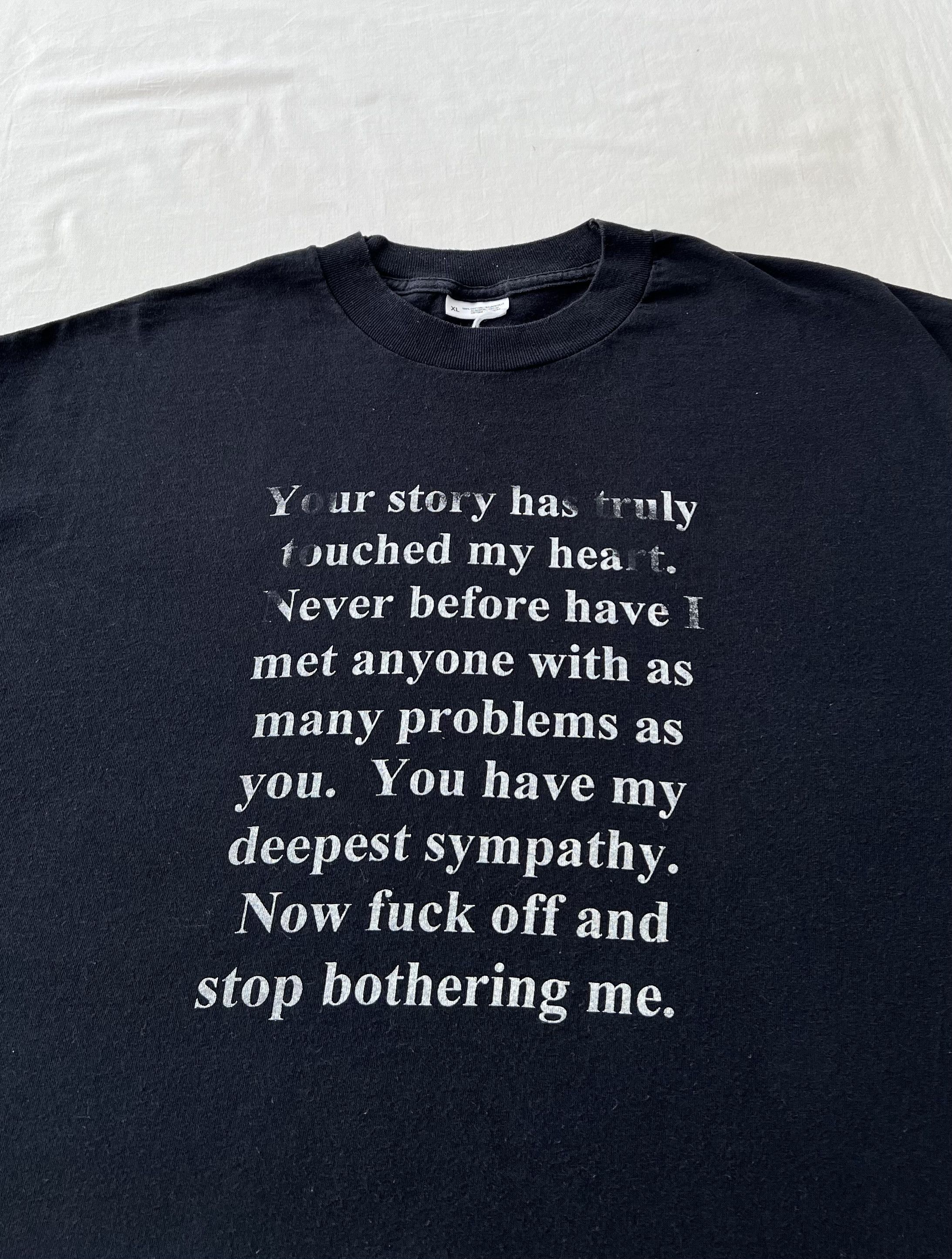Vintage Vintage 90s Your Story Has Truly Touched Funny Humor T-shirt Size US XL / EU 56 / 4 - 3 Thumbnail