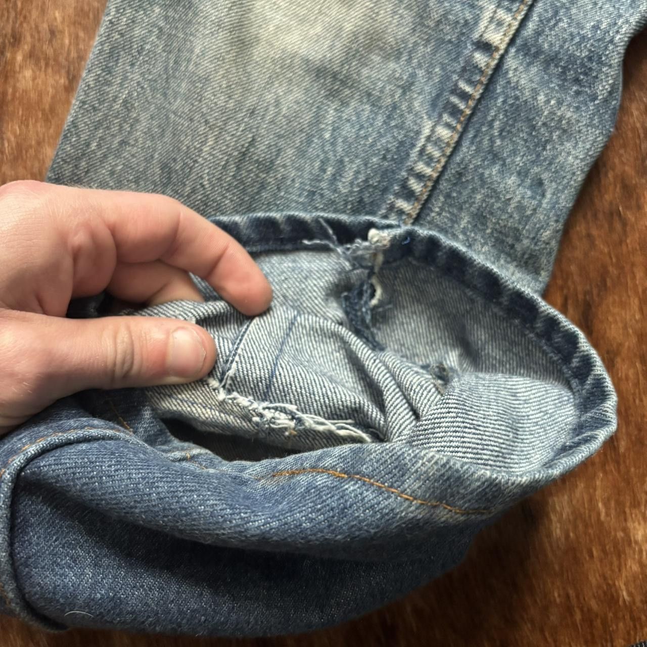 Levi's Vintage 1970s Repaired Bootcut Levis Size US 31 - 4 Thumbnail