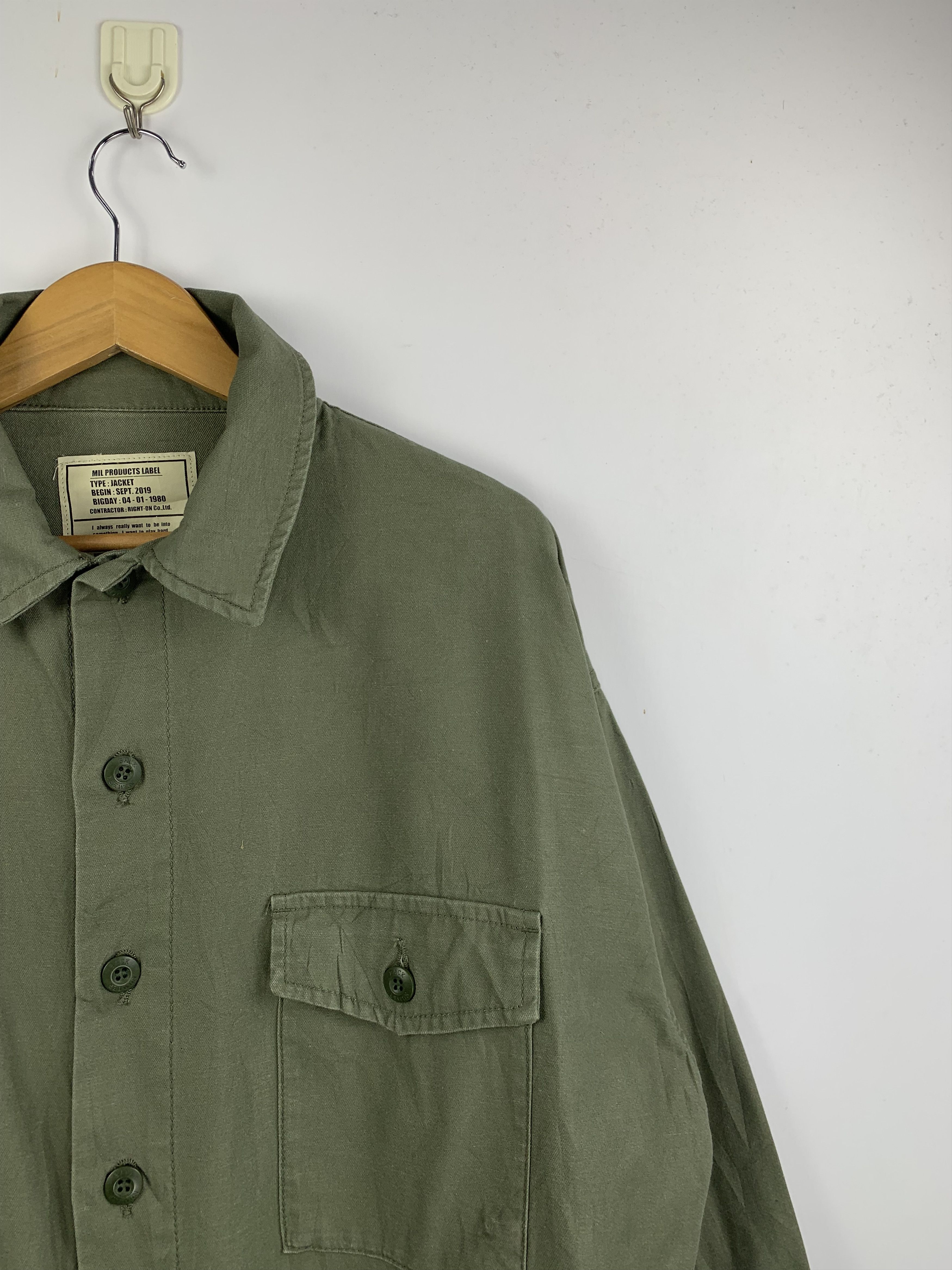 Japanese Brand Vintage Japanese Brand Back Number Military Jacket J1626 Size US L / EU 52-54 / 3 - 9 Thumbnail