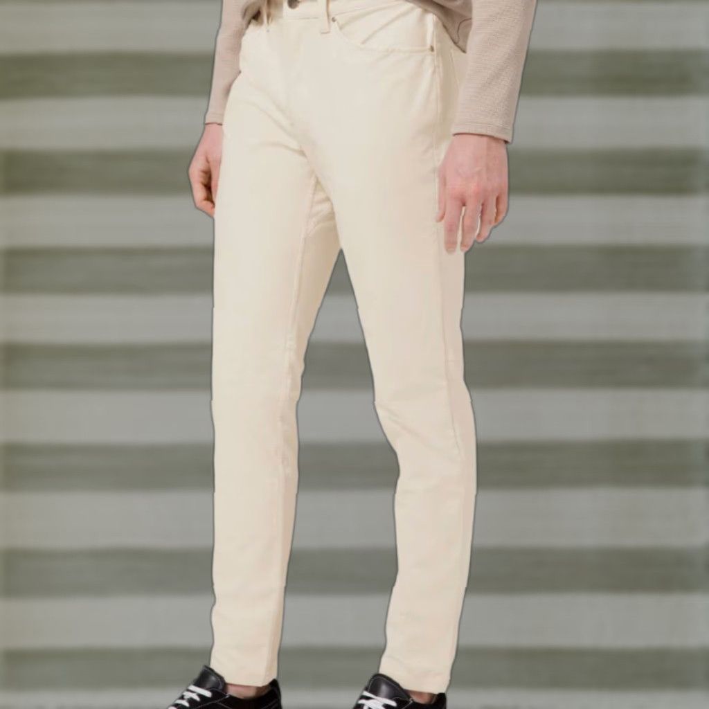 Lululemon Lululemon Men’s ABC Slim-Fit Utilitech Pants White Opal 34x32.5 Slim Chino Pant Jeans Trousers Flat Front Belt Loops 34 Mens Size US 34 / EU 50 - 1 Thumbnail