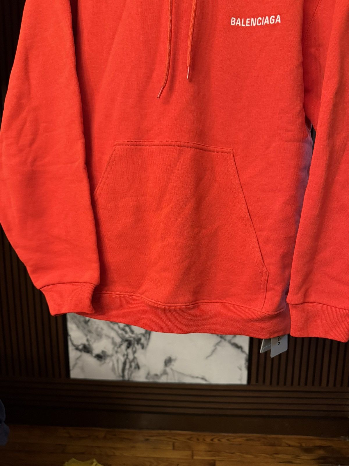 Balenciaga Balenciaga Corner Logo Red Hoodie Size XS Size US XS / EU 42 / 0 - 4 Thumbnail