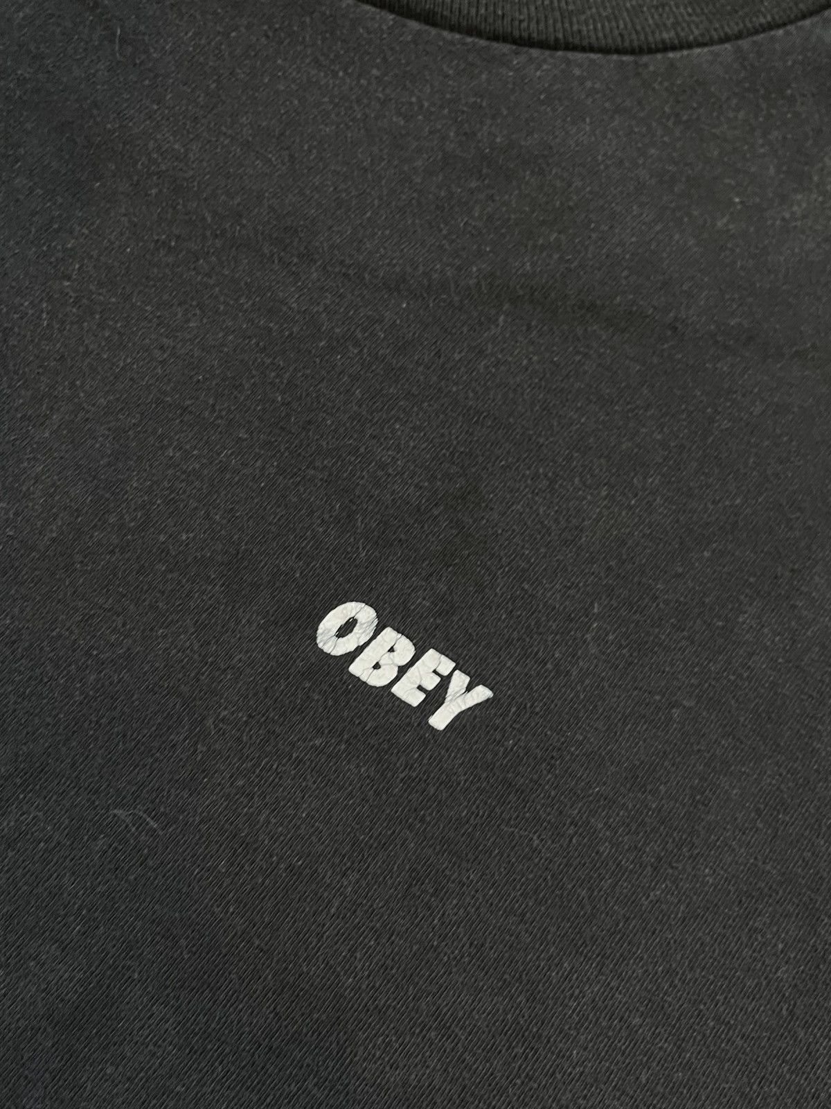 Obey Vintage Obey Tshirt Sk8 Faded Black blank tee big logo Size US XL / EU 56 / 4 - 7 Thumbnail