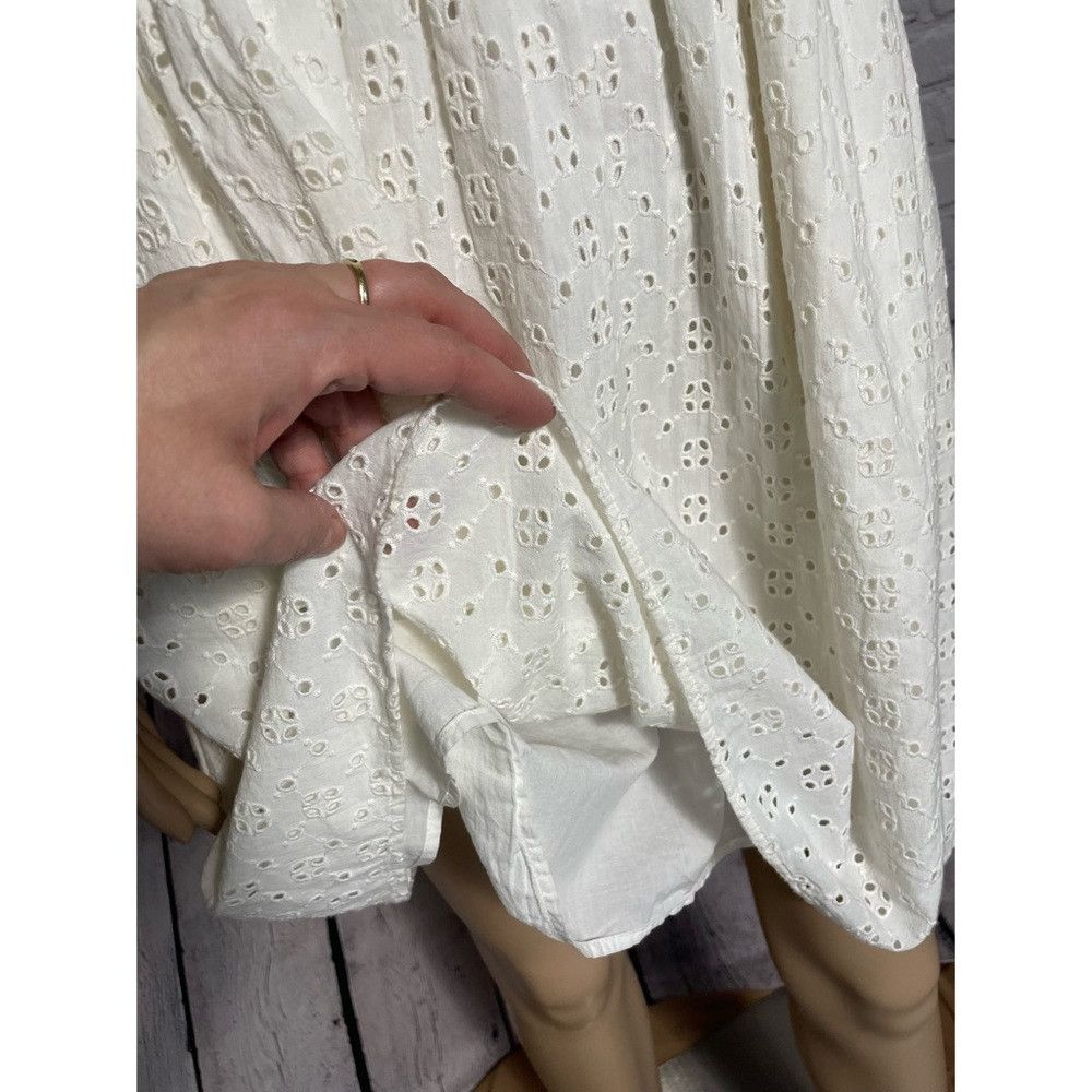 J.Crew NWT New $148 J.Crew Button-front White Mini Dress in Eyelet Size L / US 10 / IT 46 - 9 Thumbnail