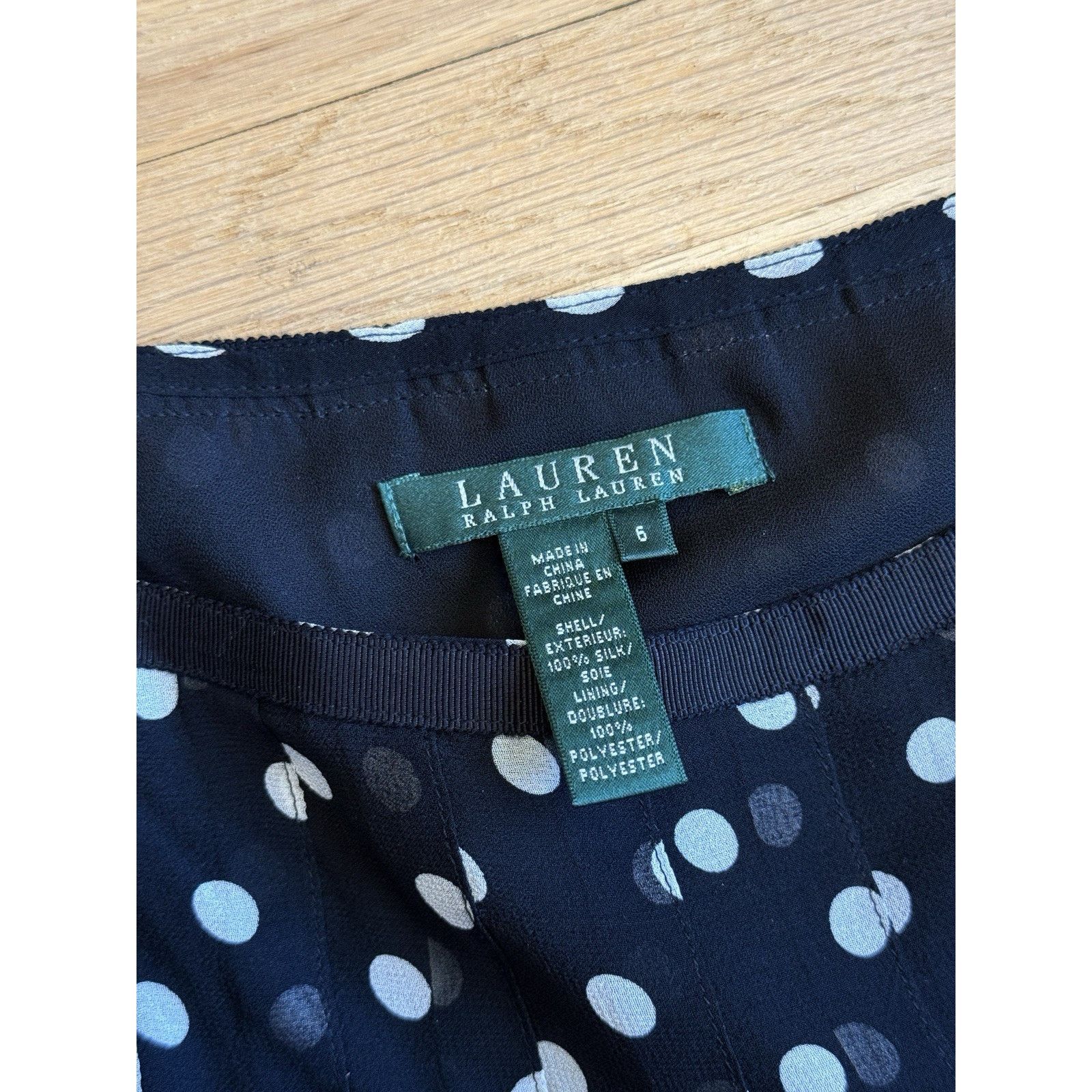 Lauren Ralph Lauren LRL RALPH LAUREN Fit & Flare Skirt Sz 6 Black Polka Dot NWT Size 28" / US 6 / IT 42 - 10 Thumbnail