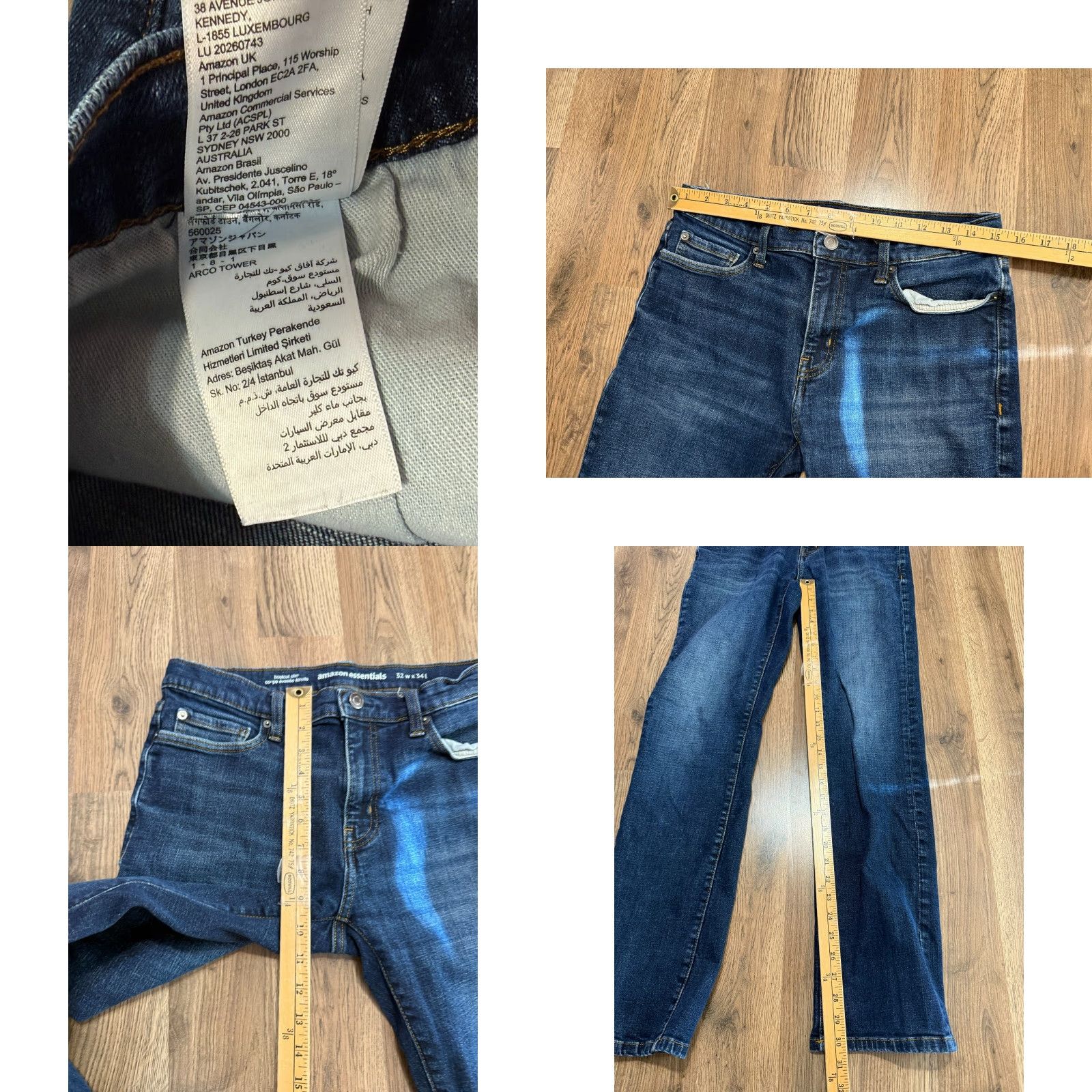 Essentials Amazon Essentials Jeans Men's Size 32 Blue Bootcut Slim Denim High Rise Casual Jeans Men Regular 5-Pocket Inseam 30in Jersey Size US 32 / EU 48 - 9 Thumbnail