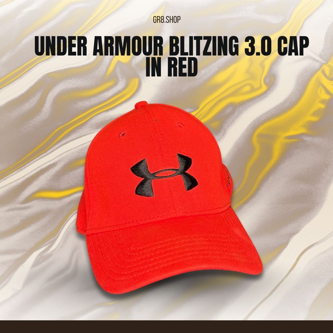 Under Armour Under Armour Blitzing 3.0 Red Cap W/ Black Logo Mens Adjusta Size ONE SIZE - 1 Thumbnail