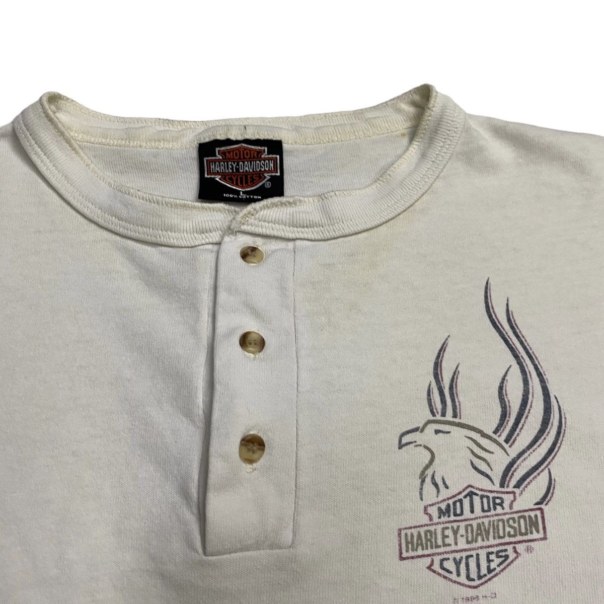 Harley Davidson × Vintage Vintage 70s Harley Davidson Henly short sleeve tee Size US L / EU 52-54 / 3 - 7 Thumbnail