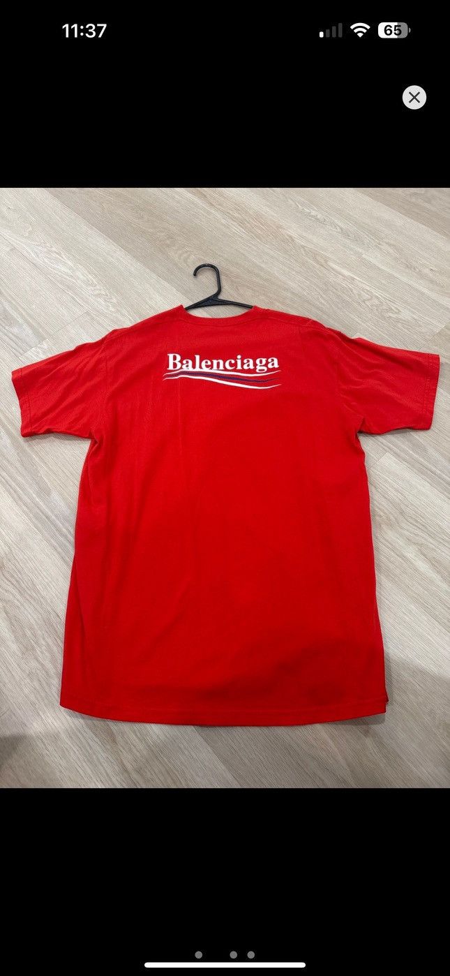 image of Balenciaga Red Tee, Men's (Size XS)