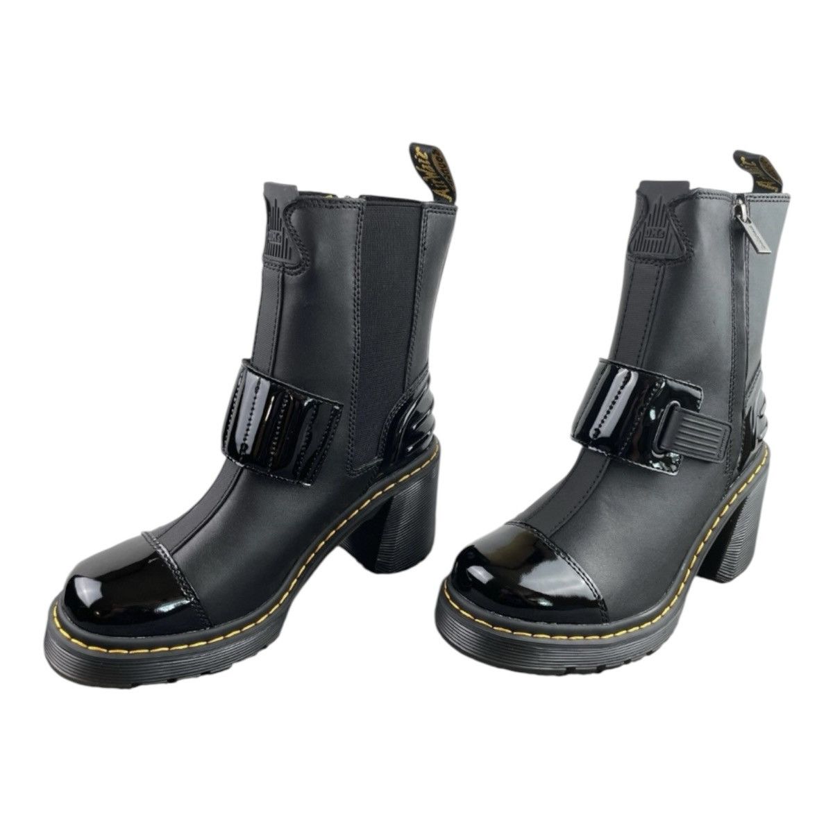 Dr. Martens Dr Martens Jadon Max Strap Platform Boots Black Patent Size US 7 / IT 37 - 3 Thumbnail