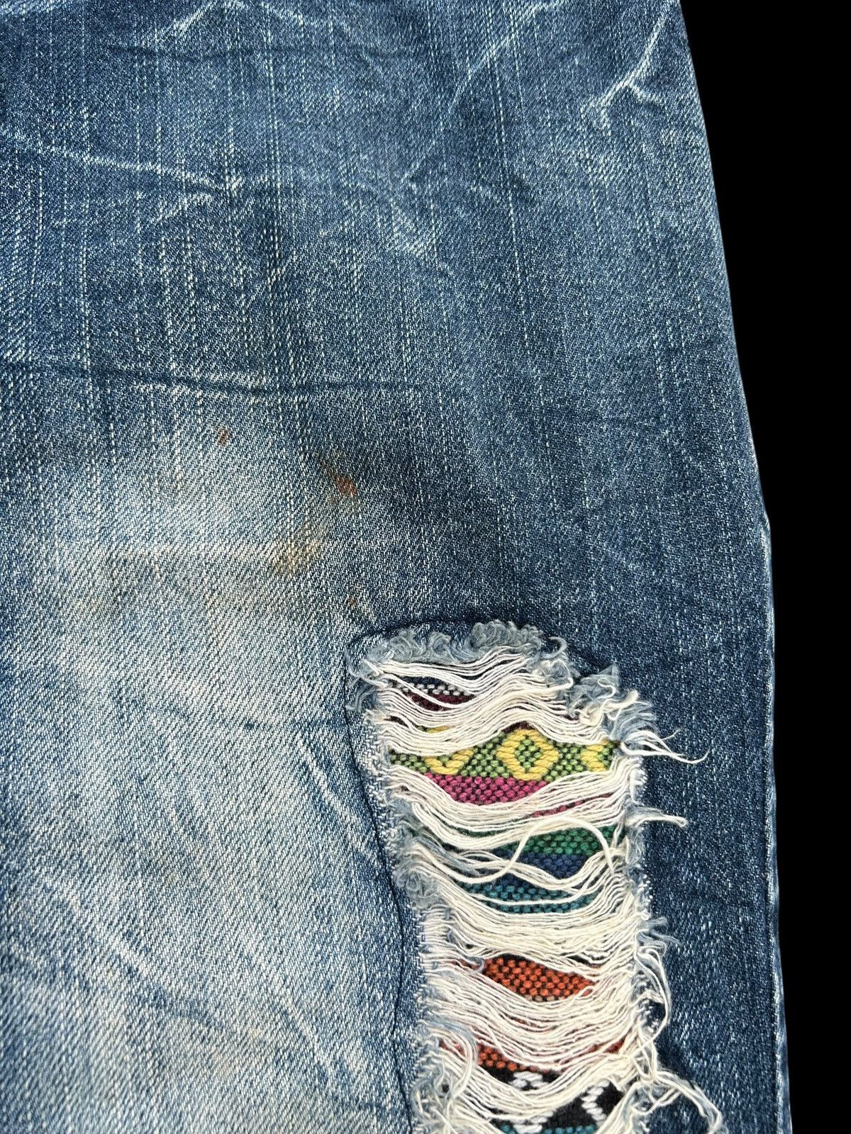 Japanese Brand × Kapital × Vintage Japanese Nylaus Distressed Punk Vintage Denim Jeans Size US 33 - 23 Thumbnail