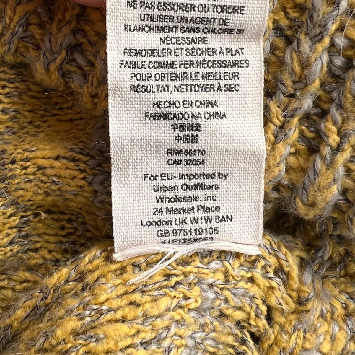 Free People FREE PEOPLE Yellow Gray Alpaca Knit Pullover Sweater, M Size M / US 6-8 / IT 42-44 - 7 Thumbnail