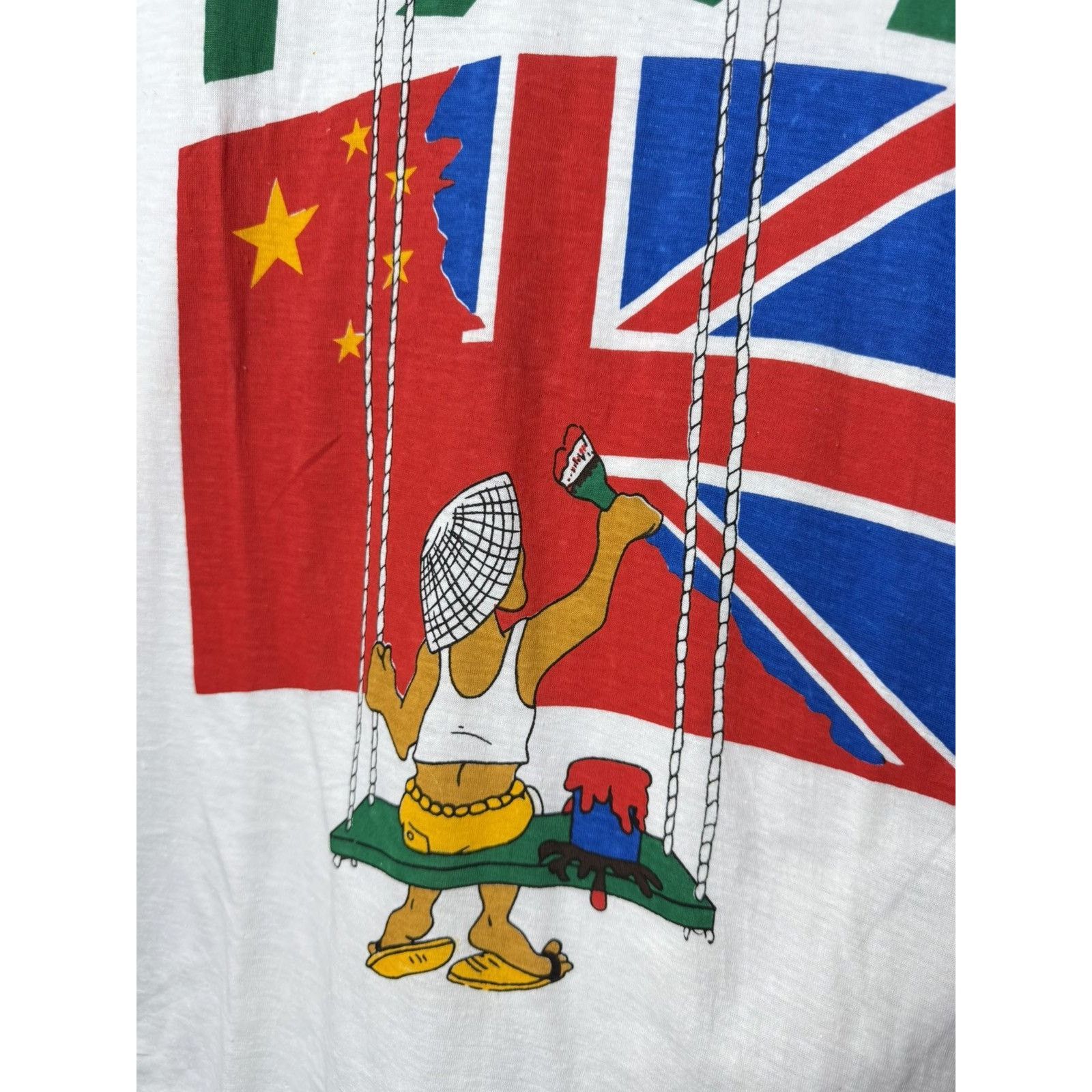 Vintage 1997 Rare! Vintage Hong Kong War China United Kingdom Tee Size US M / EU 48-50 / 2 - 3 Thumbnail