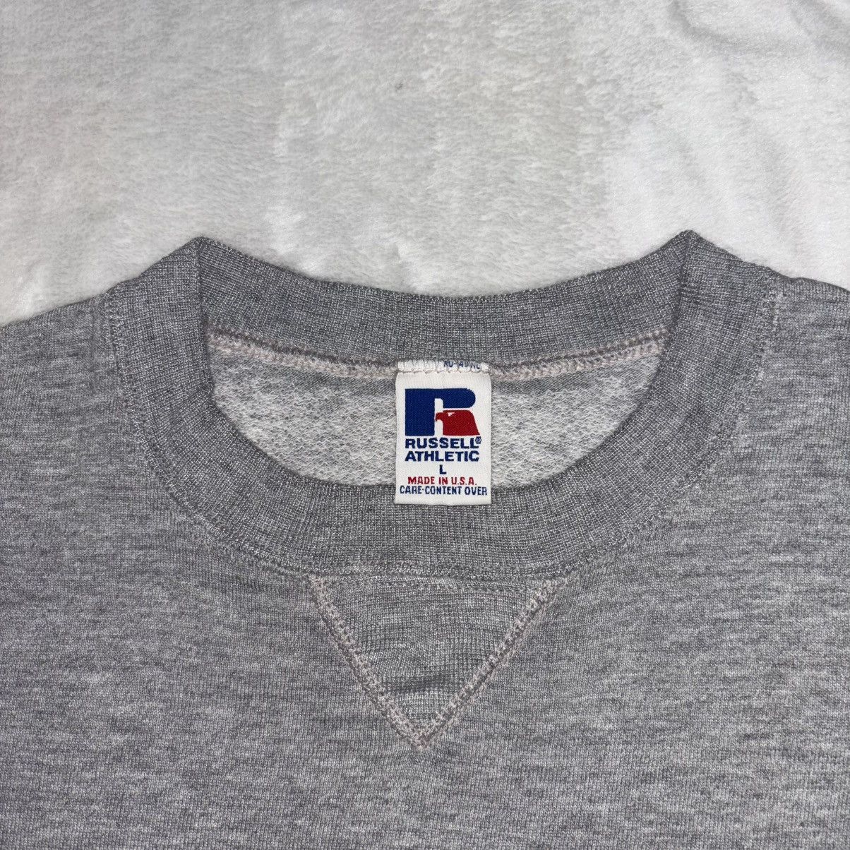 Russell Athletic Vintage Blank Crewneck Medium Russell 90s Distressed Grey Size US M / EU 48-50 / 2 - 11 Thumbnail