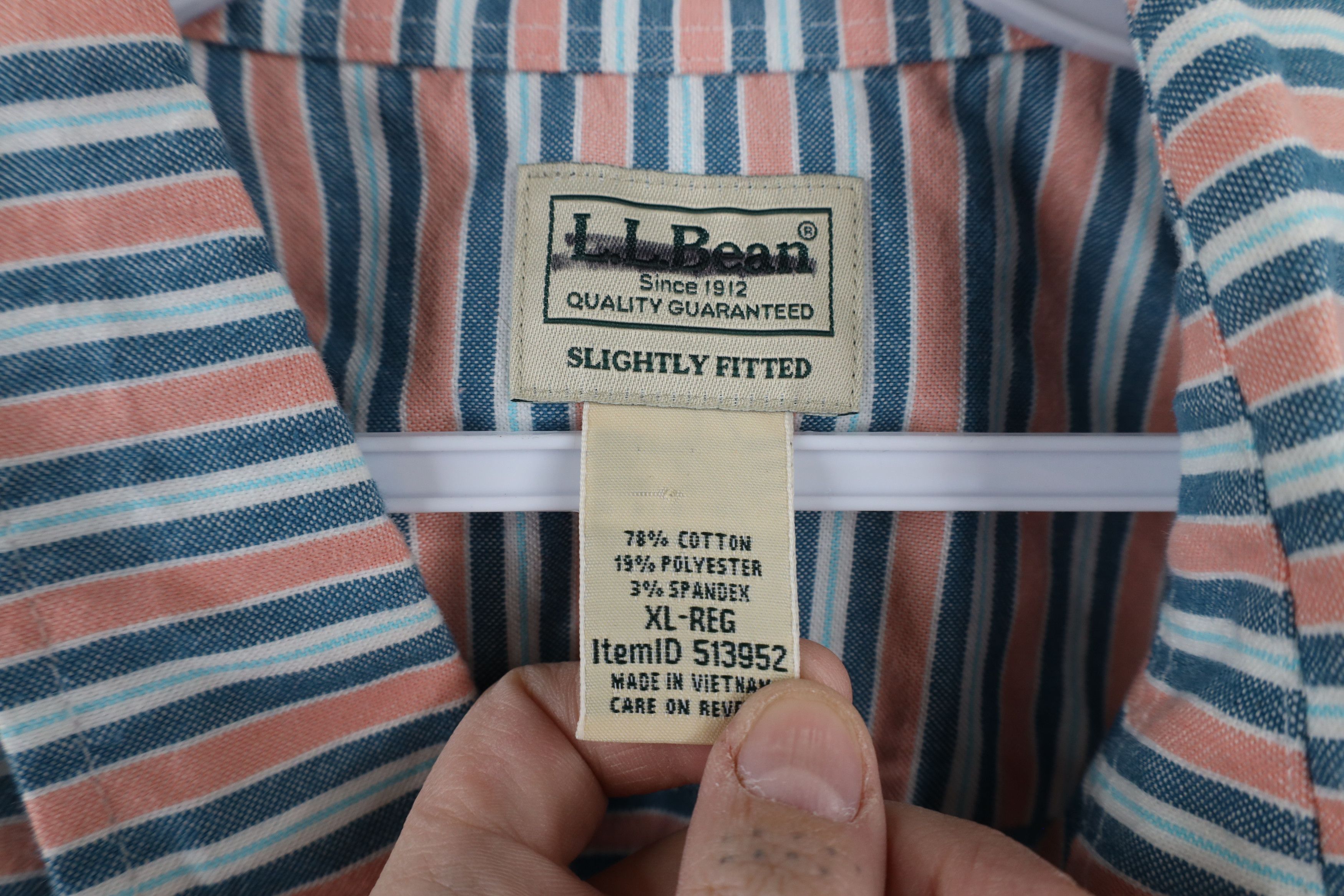 L.L. Bean × Vintage Vintage LL Bean Stretch Short Sleeve Button Down Shirt Size US XL / EU 56 / 4 - 5 Thumbnail