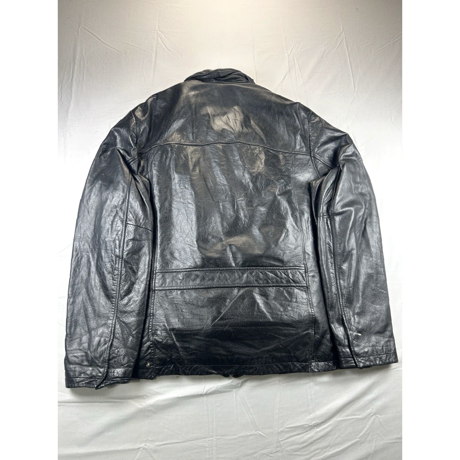 Vintage Wilson’s Leather Jacket Full Zip XL Tall Black Insulated Biker Jacket Mens XL Leather Black Insulated Biker Theme Size US XL / EU 56 / 4 - 4 Thumbnail