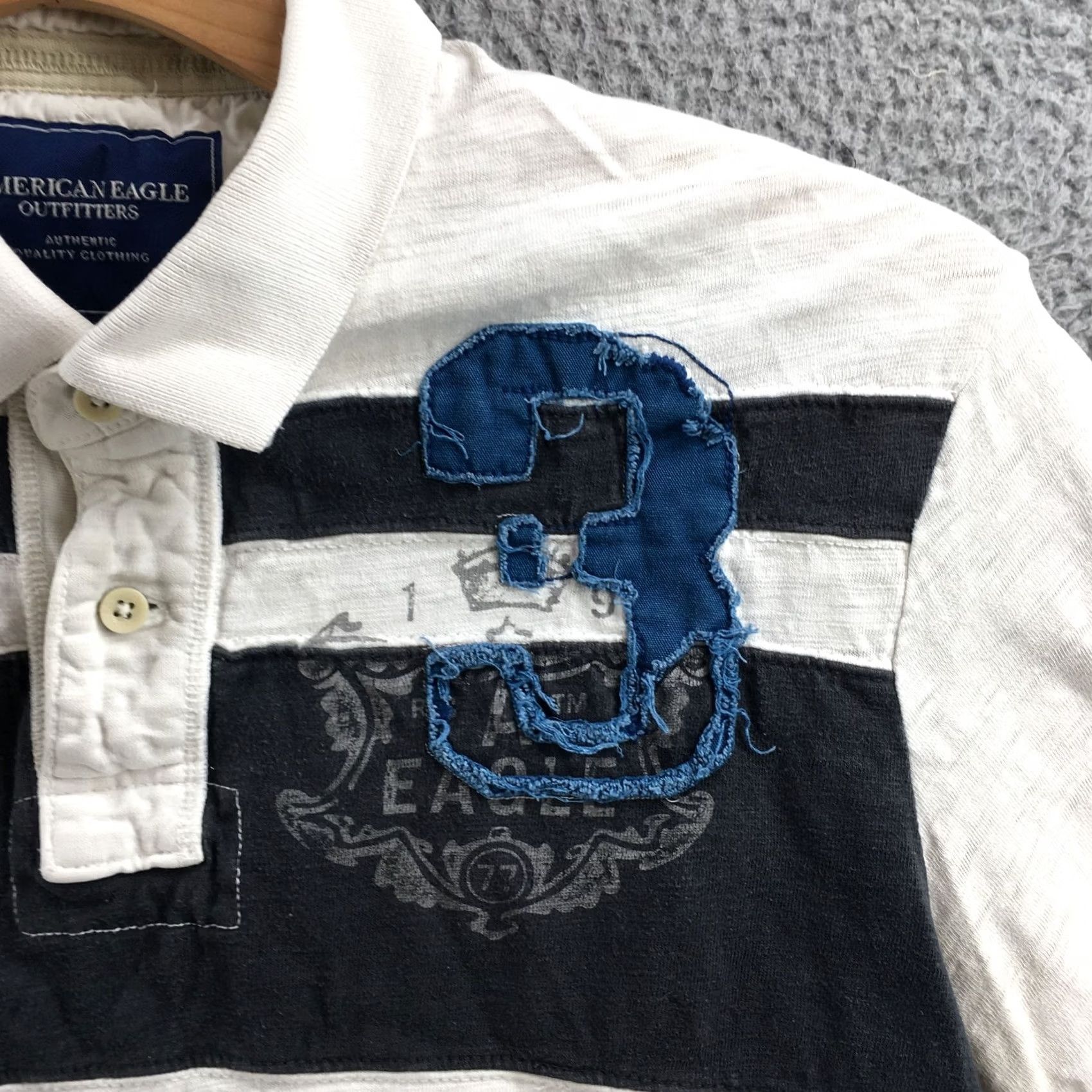 American Eagle Outfitters American Eagle Outfitters Polo Shirt Mens XL White Cotton Short Sleeve Collared Size US XL / EU 56 / 4 - 4 Thumbnail