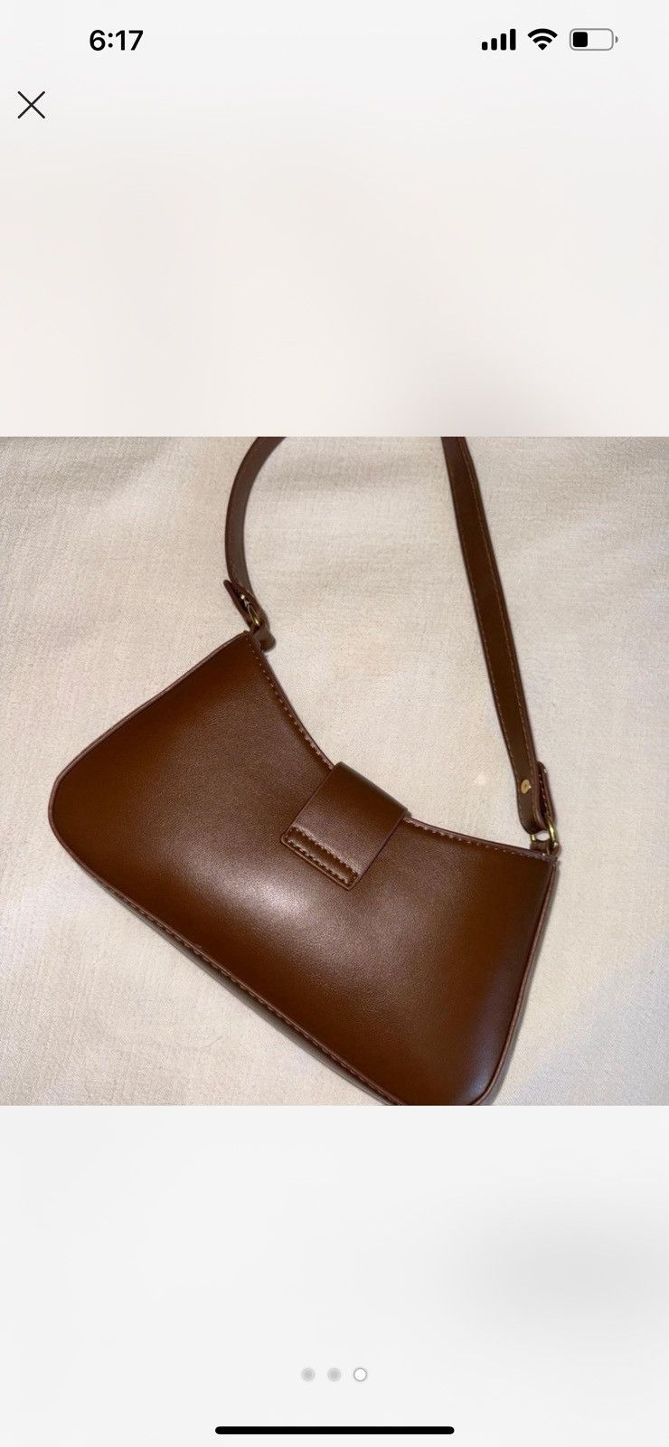Other Brown leather shoulder bag with gold buckle #leatherbag Size ONE SIZE - 3 Thumbnail