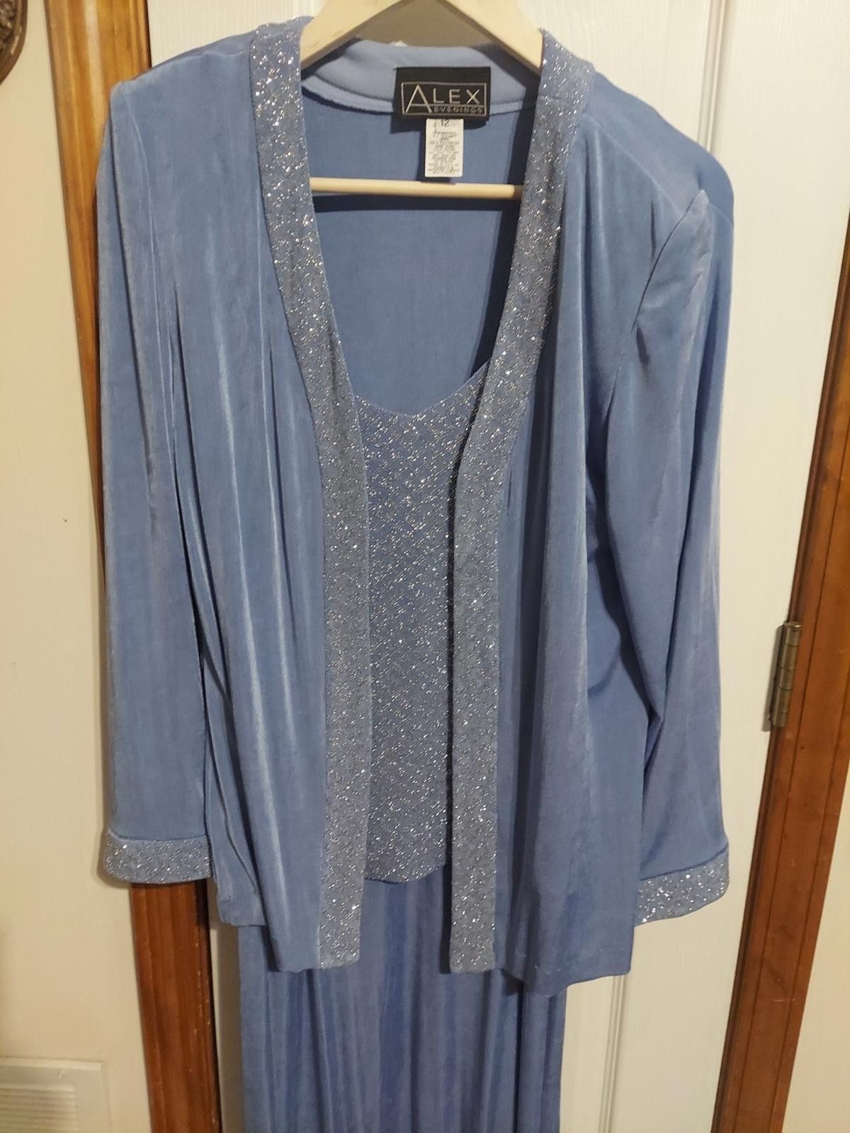 Other Alex Evenings Mother Of The Bride Formal Dress Blue Size XL / US 12-14 / IT 48-50 - 2 Thumbnail