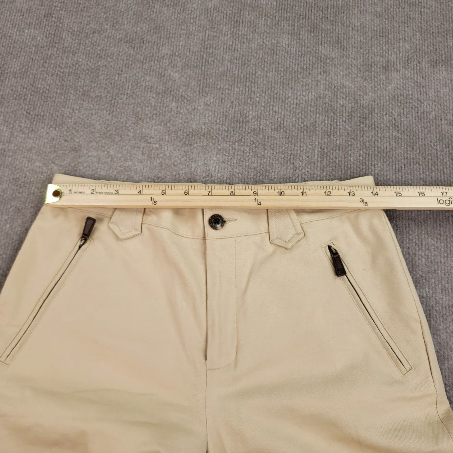 Ralph Lauren Lauren Ralph Lauren Womens Pants Extra Large XL Beige Bootcut Zip Pockets Stretch Size 27" / US 4 / IT 40 - 4 Thumbnail