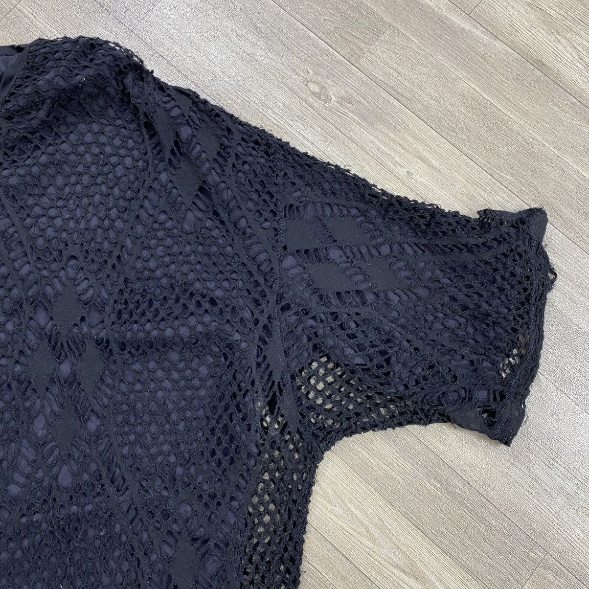 Yohji Yamamoto 2000s Y’s by Yohji Yamamoto Japan Knit Mesh Overlay T-Shirt Size US M / EU 48-50 / 2 - 7 Thumbnail