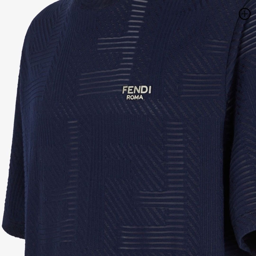 Fendi o1loc1c0824 T-Shirt in Navy Size US XL / EU 56 / 4 - 3 Thumbnail