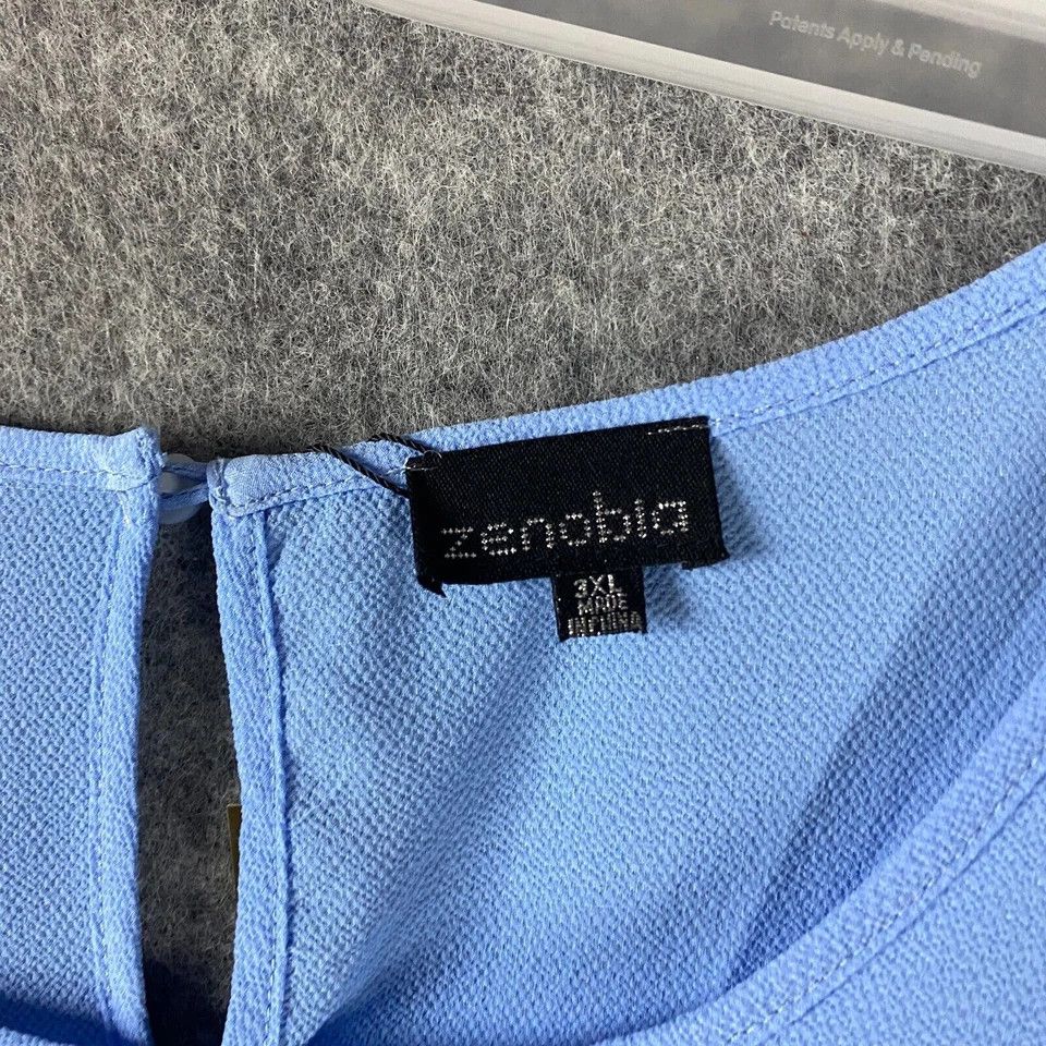 Other Zenobia Blouse 3XL Women's Half Sleeve Blue NWT Size 3XL / US 20-22 - 2 Thumbnail