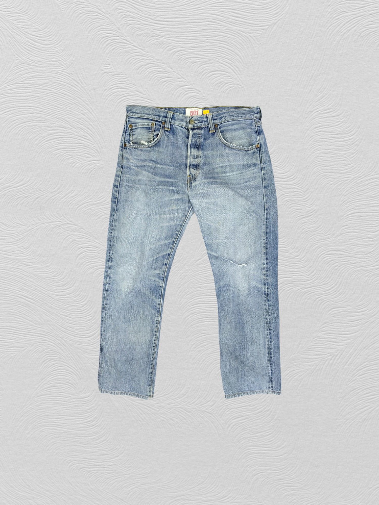 Japanese Brand Blue Distressed Vintage Levi's 501 34x28.5 Denim -JN270 Size US 34 / EU 50 - 1 Thumbnail