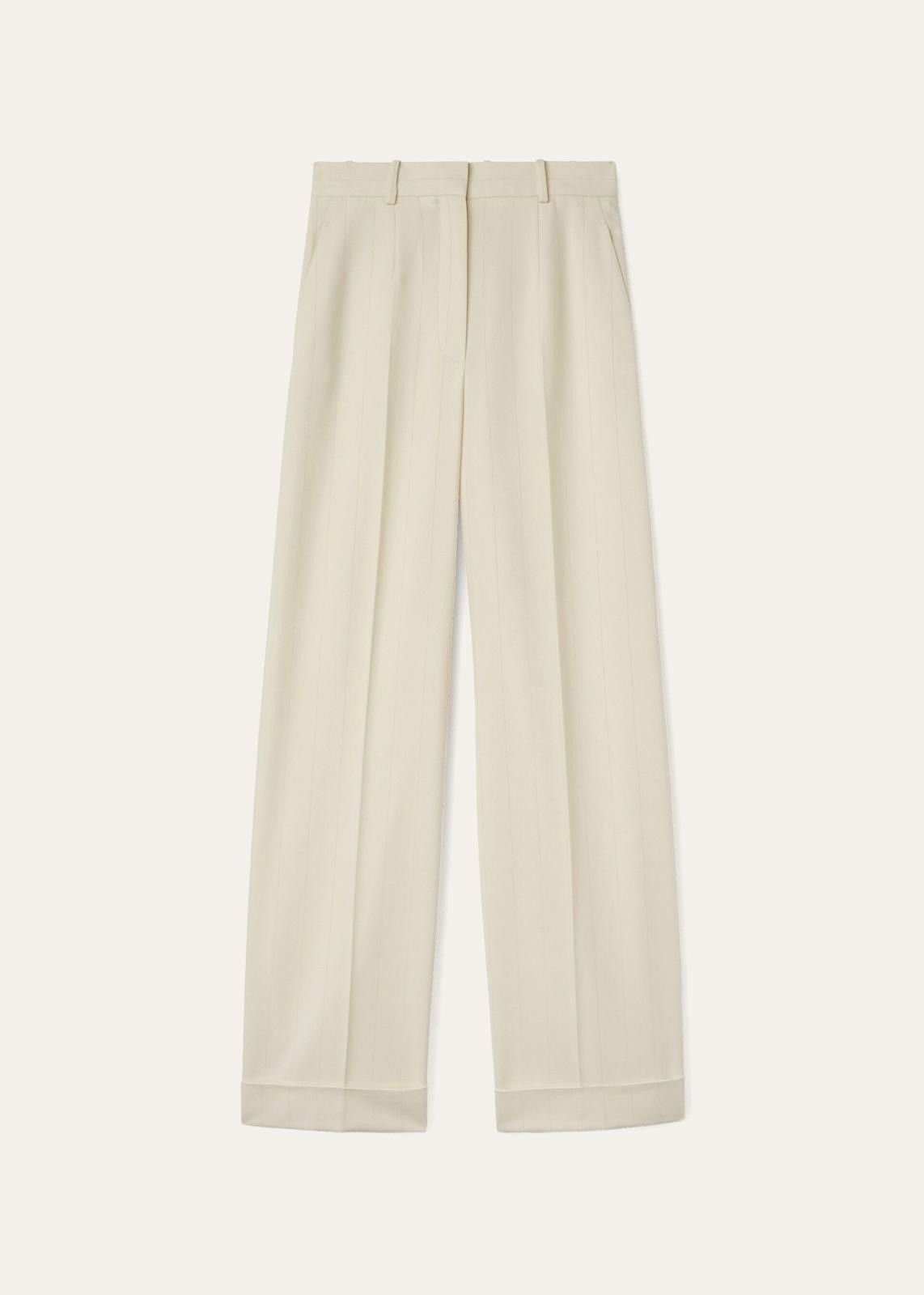 Loro Piana o1srvl11e0824 Bibal Trouser in Off White Size 28" / US 6 / IT 42 - 1 Thumbnail