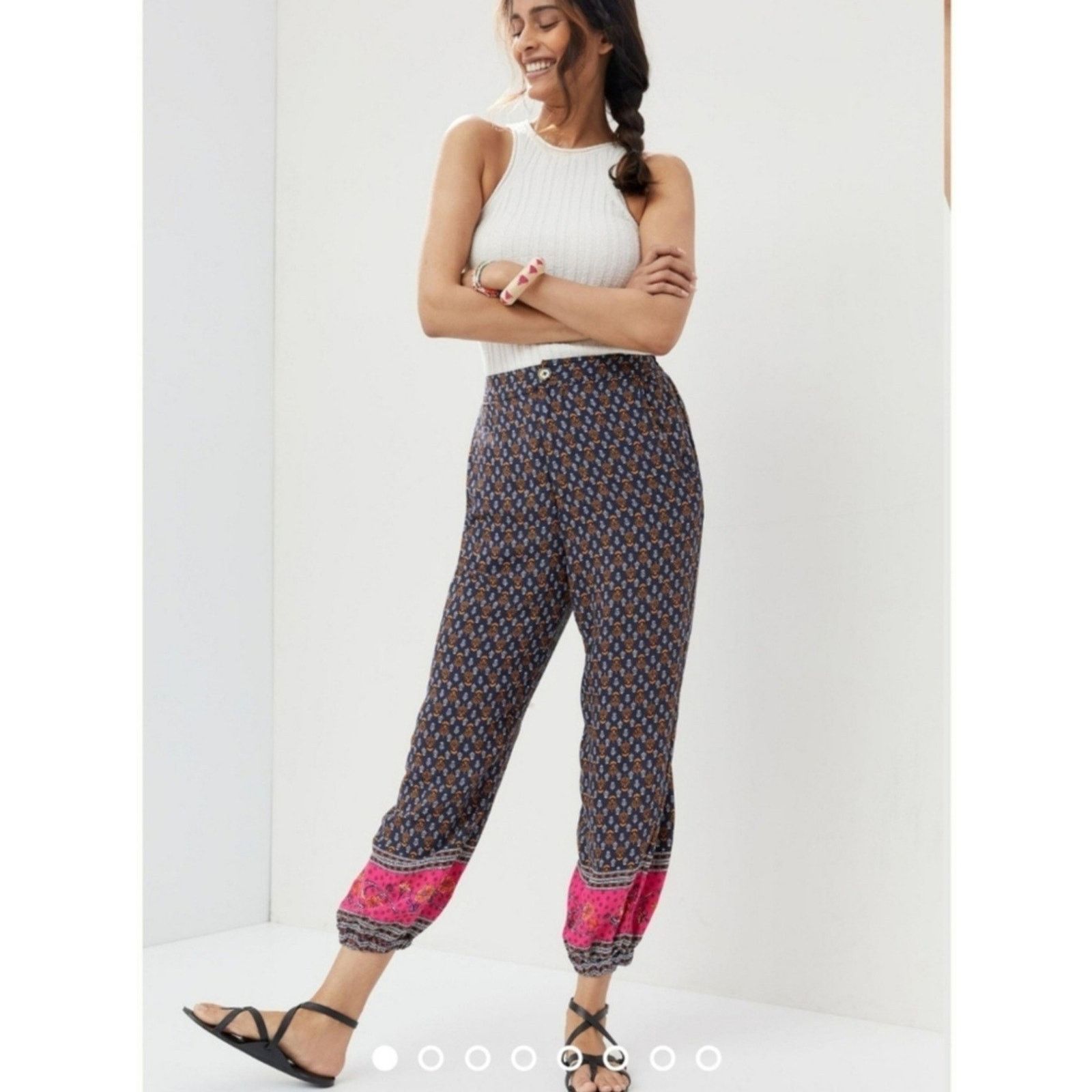 Anthropologie Anthropologie Floral Balloon Leg Oversized Joggers Pants Size 32" / US 10 / IT 46 - 1 Thumbnail