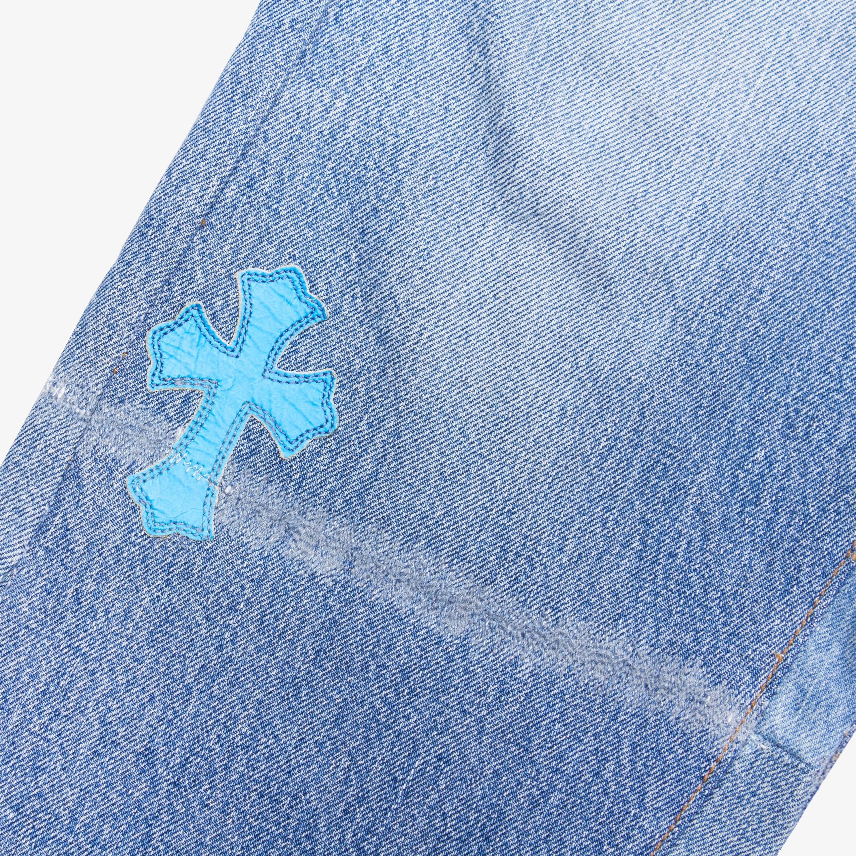 Chrome Hearts CHROME HEARTS BLUE CROSS PATCH DENIM JEANS Size US 36 / EU 52 - 6 Thumbnail