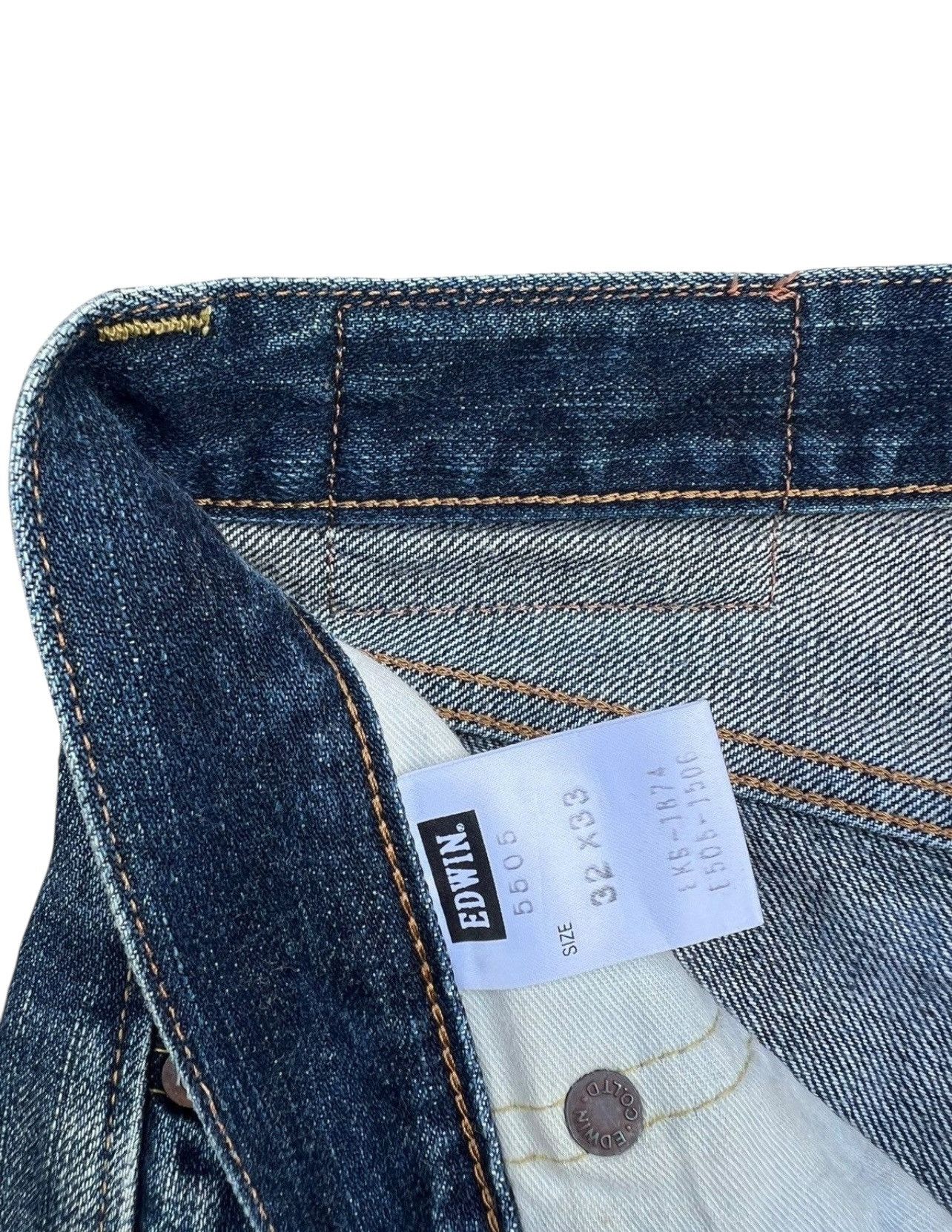 Edwin Vintage Edwin 505X Selvedge Distressed Mudwash Jeans 32x29 Size US 32 / EU 48 - 13 Thumbnail