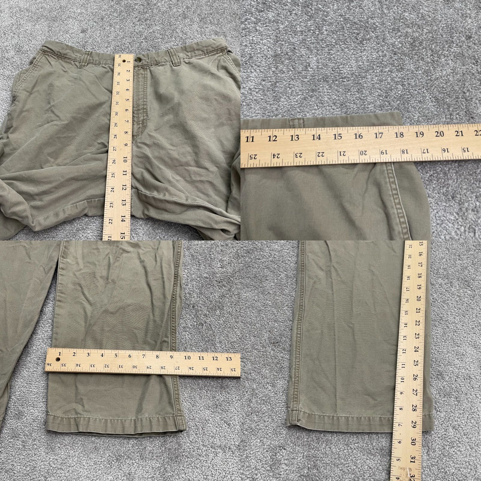 Vintage Columbia Pants Mens 36x32 Carpenter Brown Cotton Outdoor Workwear Size US 36 / EU 52 - 8 Thumbnail