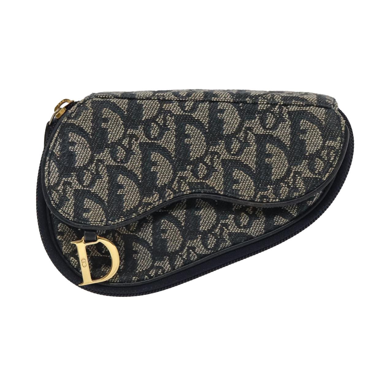 Dior Saddle Navy Canvas Clutch Bag (Pre-Owned) Size ONE SIZE - 1 Thumbnail