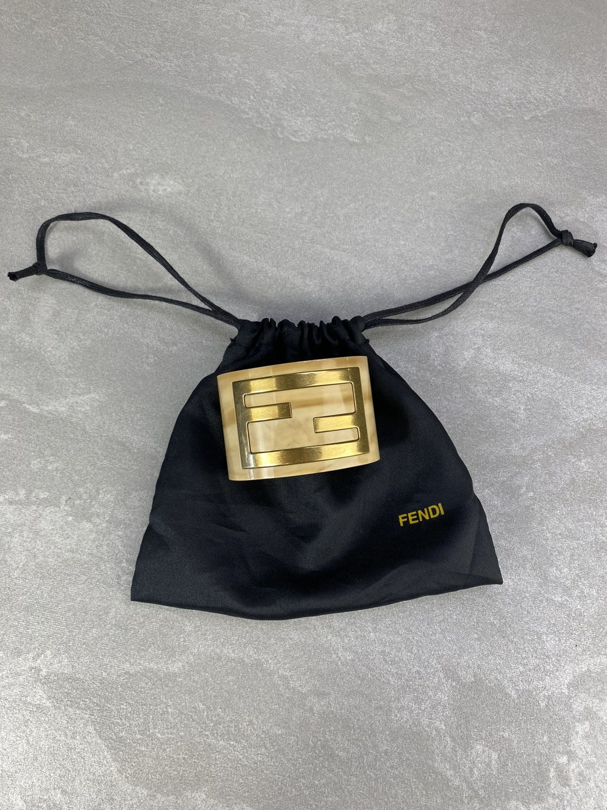 Fendi Fendi 2009 BRACCIALE FOREVER PLEXI WOOD/COFFEE CUFF BRACELET Size ONE SIZE - 16 Thumbnail