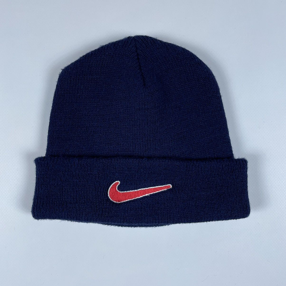 Nike Vintage 90s Nike Beanie Hat Center logo Size ONE SIZE - 2 Thumbnail