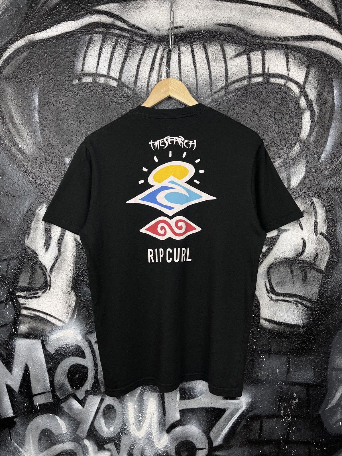 Rip Curl Rip Carl Y2K Standard Fit Surf Style Black T-Shirt Size S Size US S / EU 44-46 / 1 - 5 Thumbnail