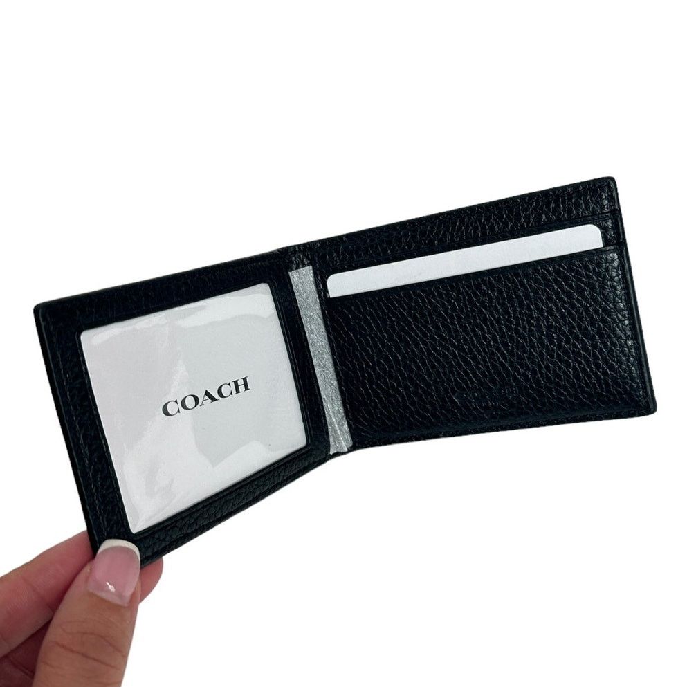 Coach Coach Compact Billfold Wallet in Gunmetal/Black Size ONE SIZE - 5 Thumbnail