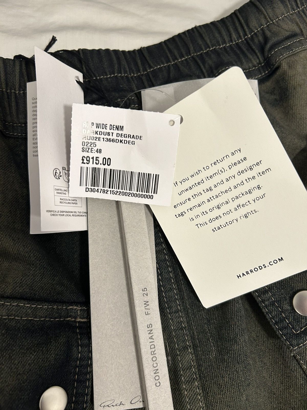 Rick Owens Rick Owens Concordians F/W 25 Mineral Wash Pants Size US 38 / EU 54 - 13 Thumbnail