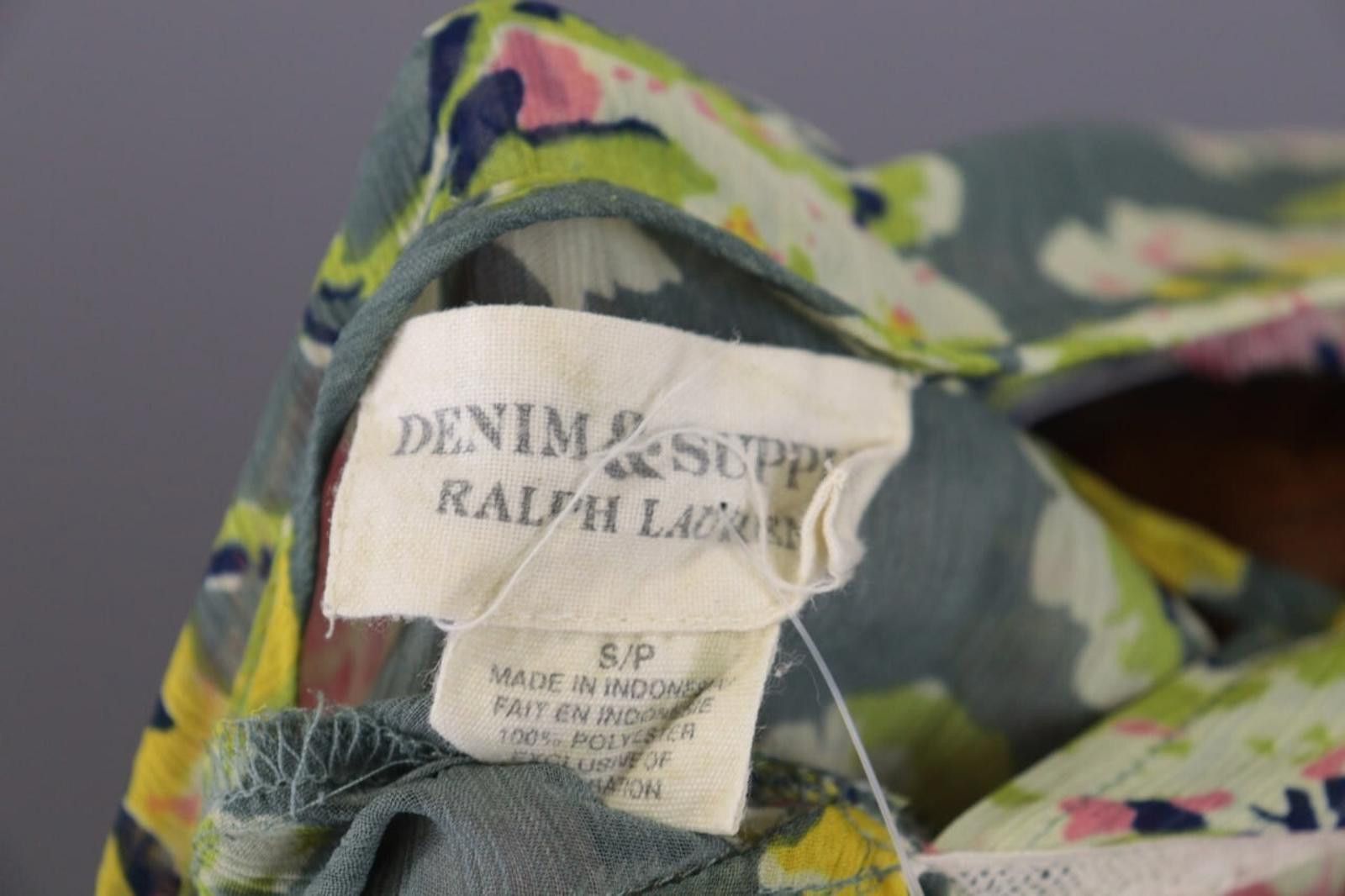 Denim & Supply Ralph Lauren Denim & Supply Ralph Lauren Green Floral Blouse Top Size S Size S / US 4 / IT 40 - 9 Thumbnail