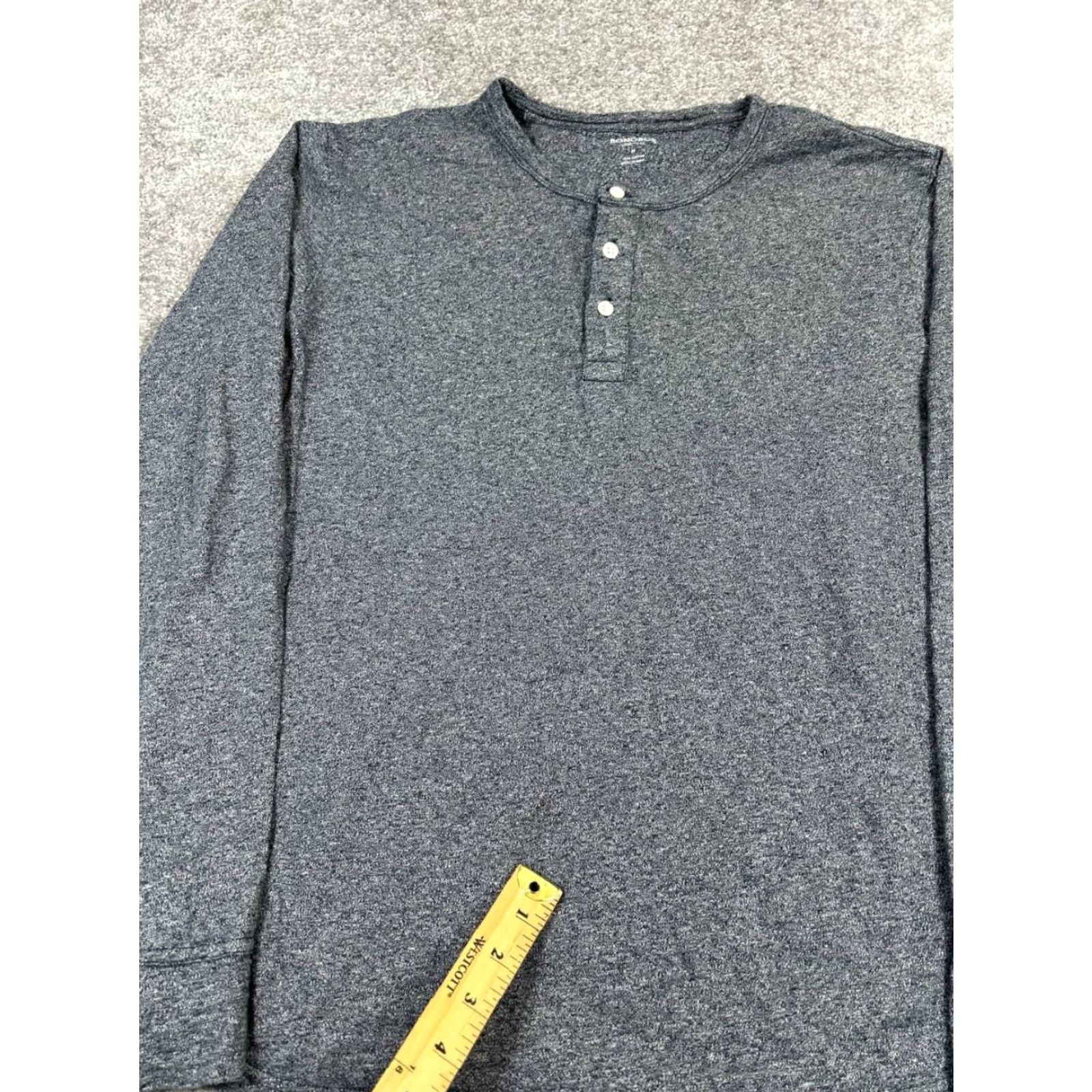 Bonobos Bonobos Shirt Mens Medium Gray Cotton Henley Knit Size US M / EU 48-50 / 2 - 3 Thumbnail