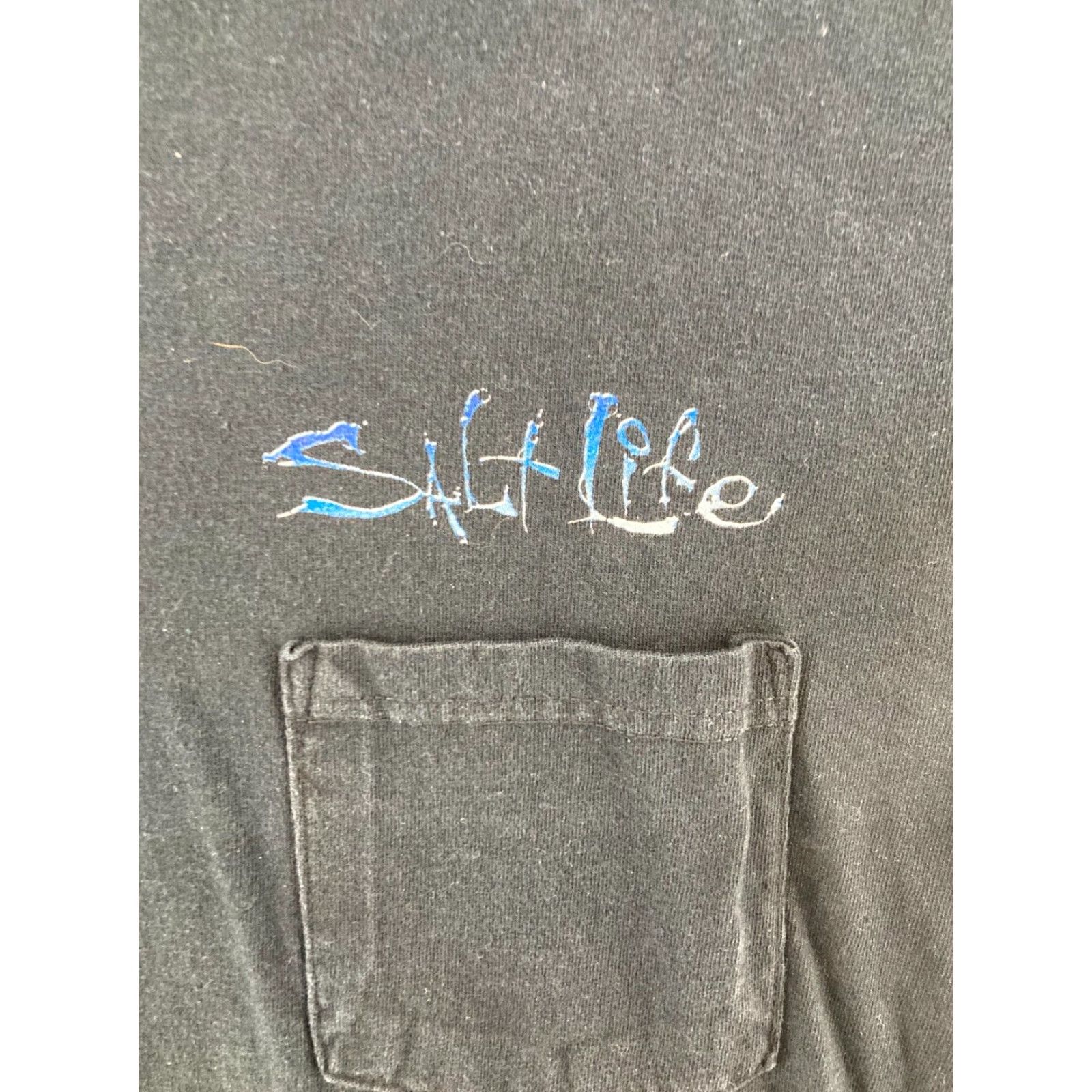 Vintage Salt Life Mens Short Sleeve T Shirt Black Medium Pirate Moon Sword Fish Design Size US M / EU 48-50 / 2 - 5 Thumbnail