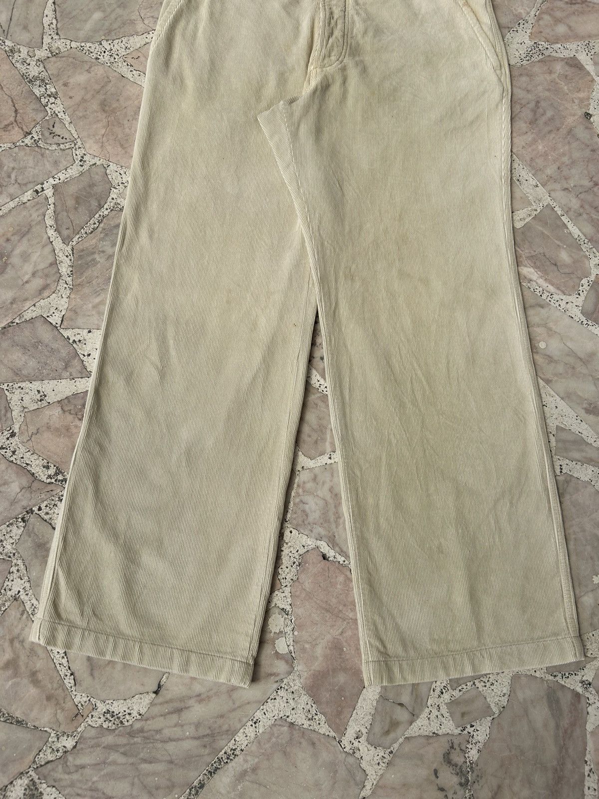 Dries Van Noten Dries Van Noten Vintage Cream Corduroy Pants Size US 30 / EU 46 - 3 Thumbnail
